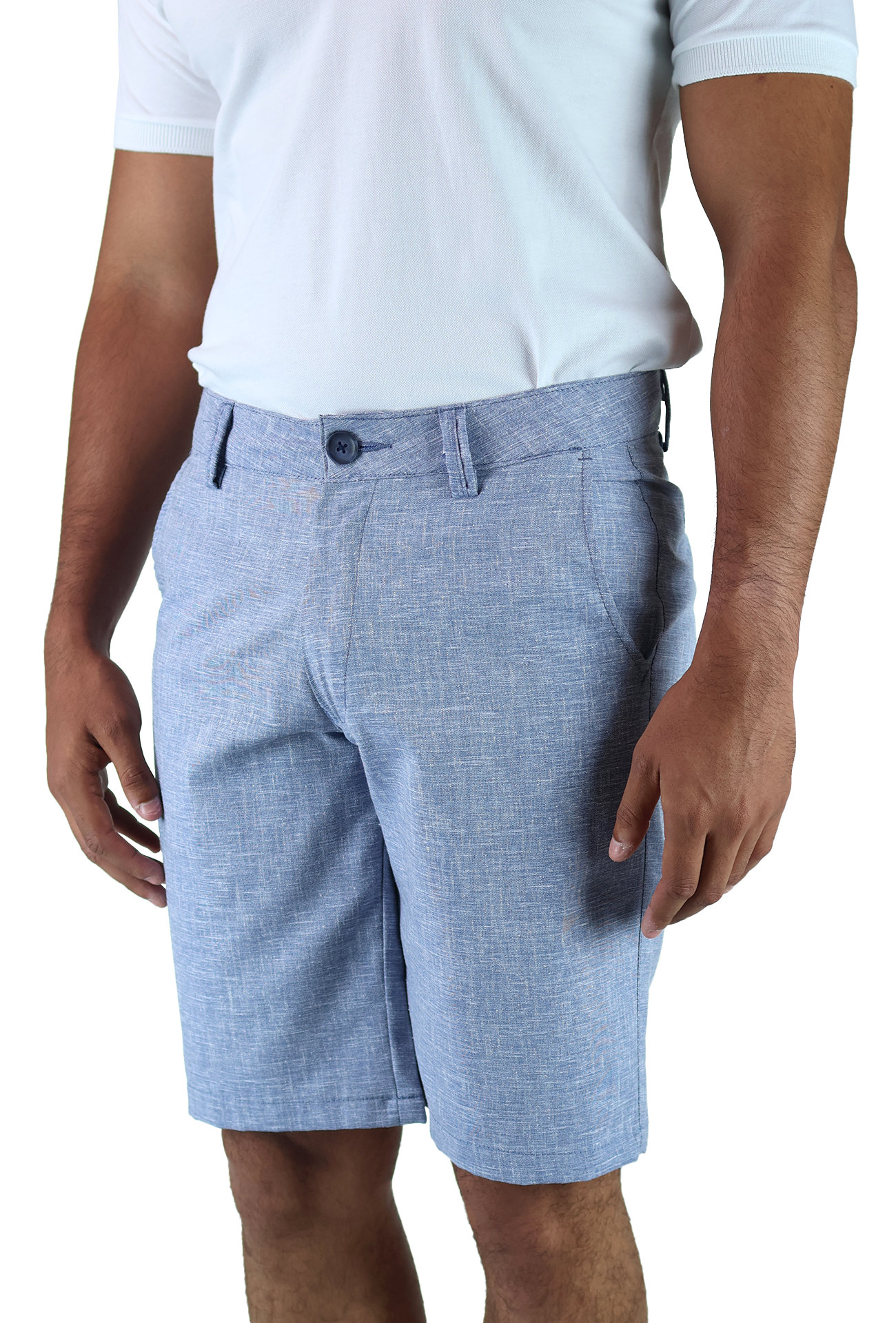 Bermuda De Tipo Lino Para Hombre Fresco