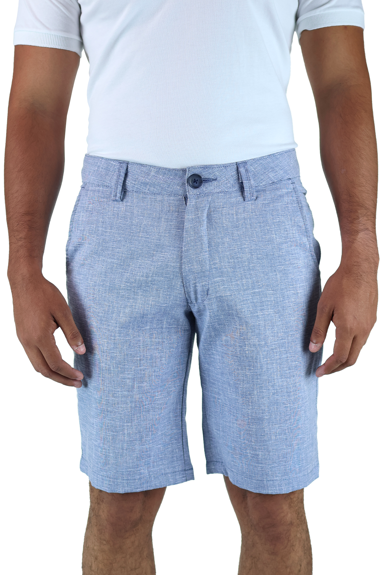 Bermuda De Tipo Lino Para Hombre Fresco