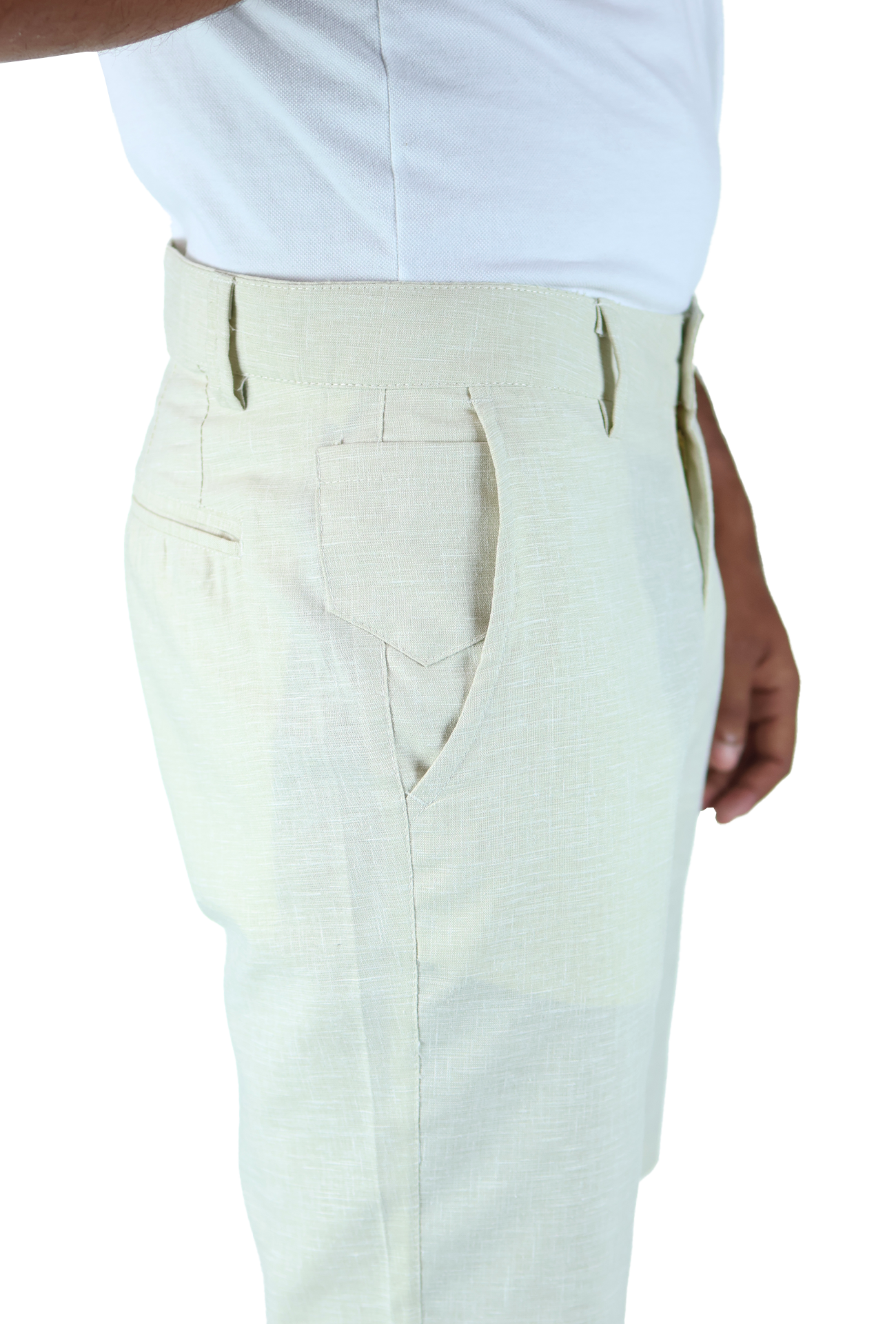 Bermuda De Tipo Lino Para Hombre Fresco