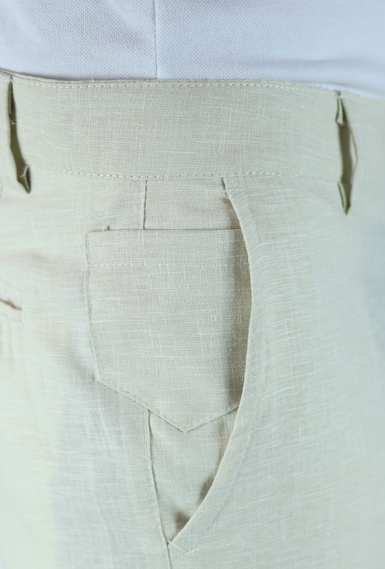 Bermuda De Tipo Lino Para Hombre Fresco
