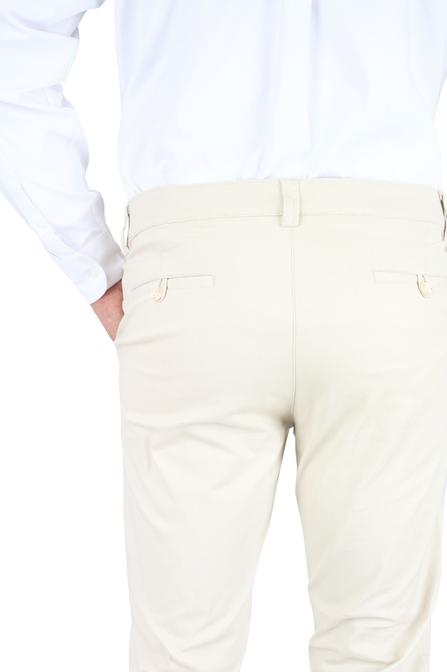 Pantalón Corte Chino Slim Fit Algodón Para Hombre