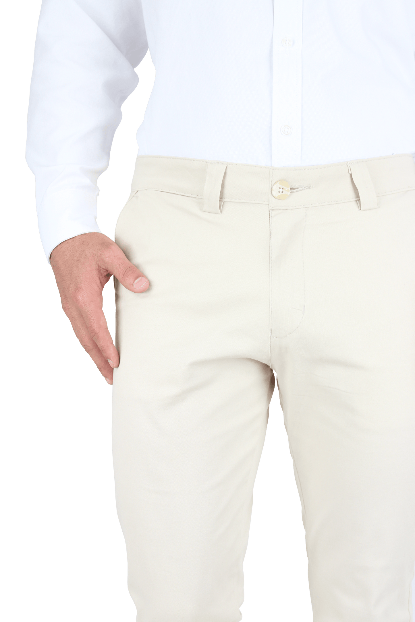 Pantalón Corte Chino Slim Fit Algodón Para Hombre