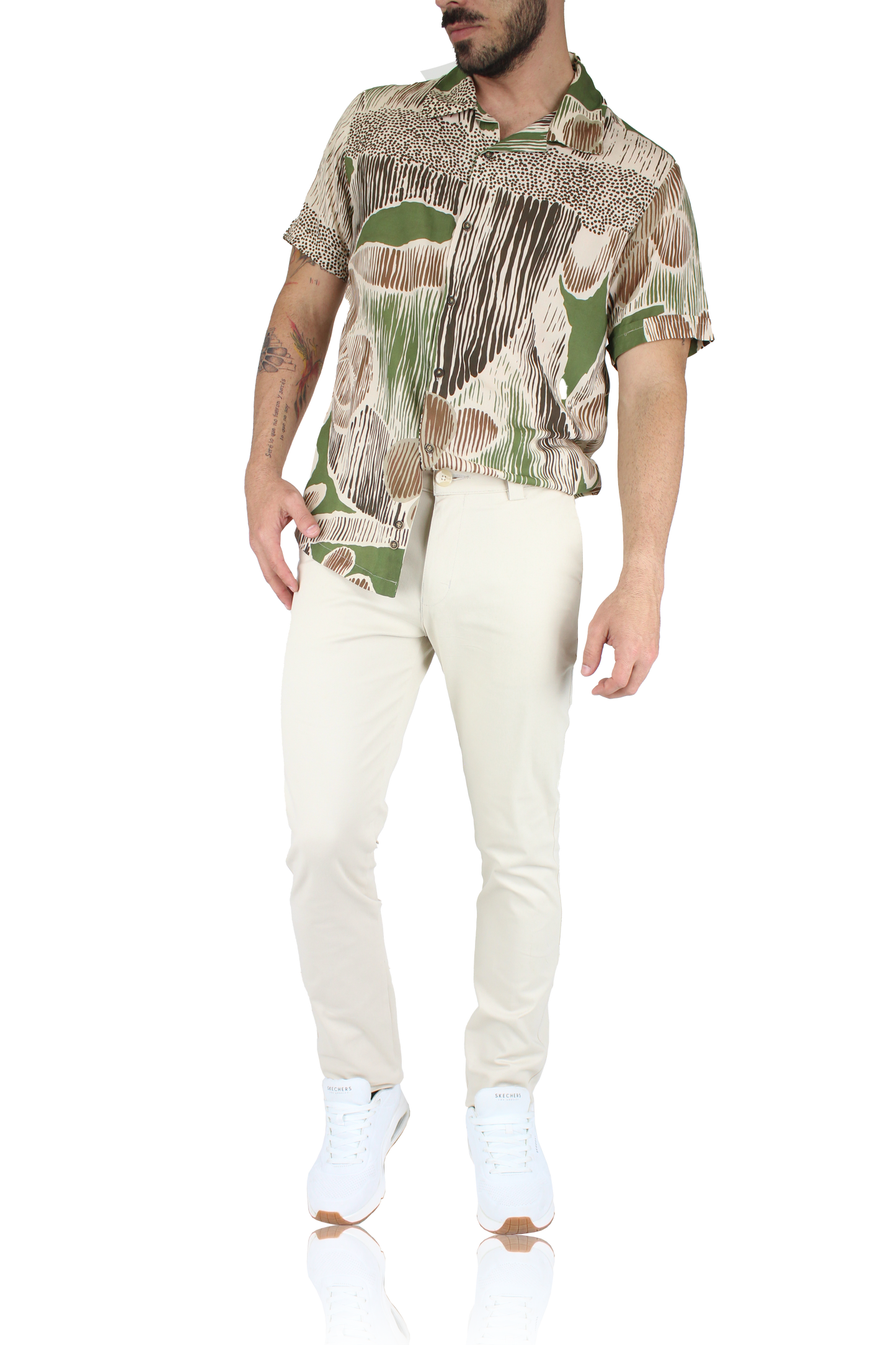 Pantalón Corte Chino Slim Fit Algodón Para Hombre