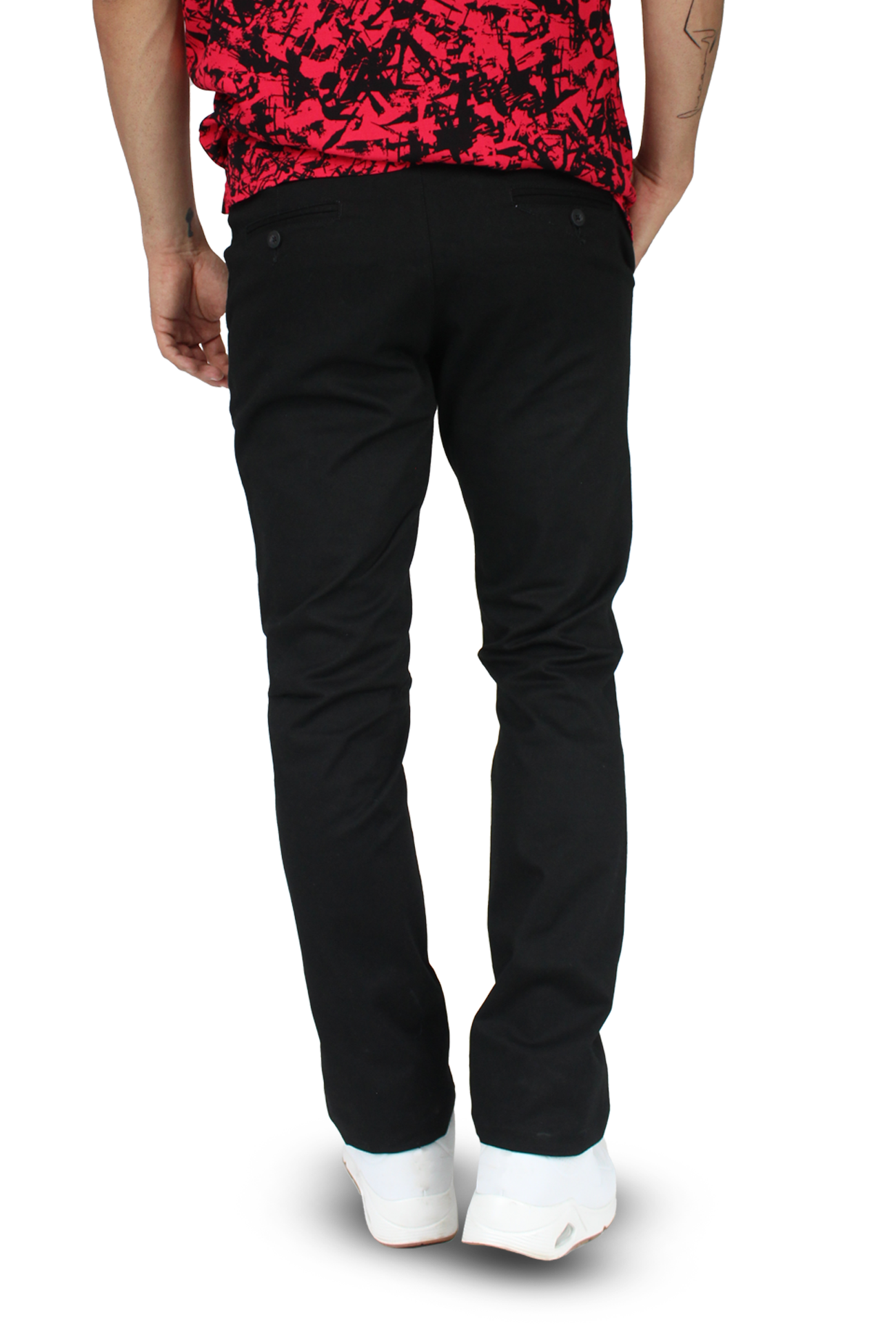 Pantalón de vestir para caballero de ajuste clásico, corte Slim fit de algodón premium Strech