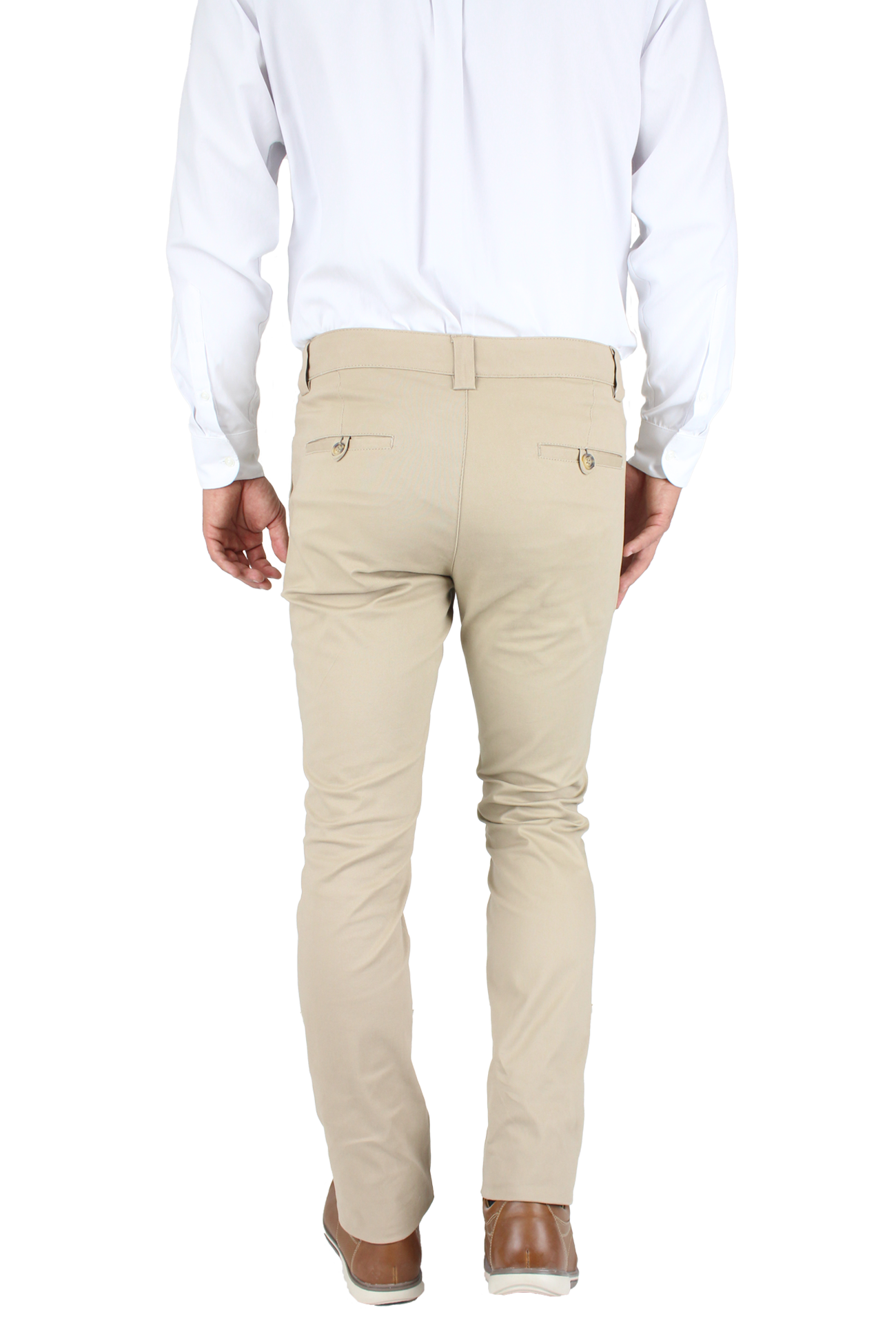 Pantalón Corte Chino Slim Fit Algodón Para Hombre