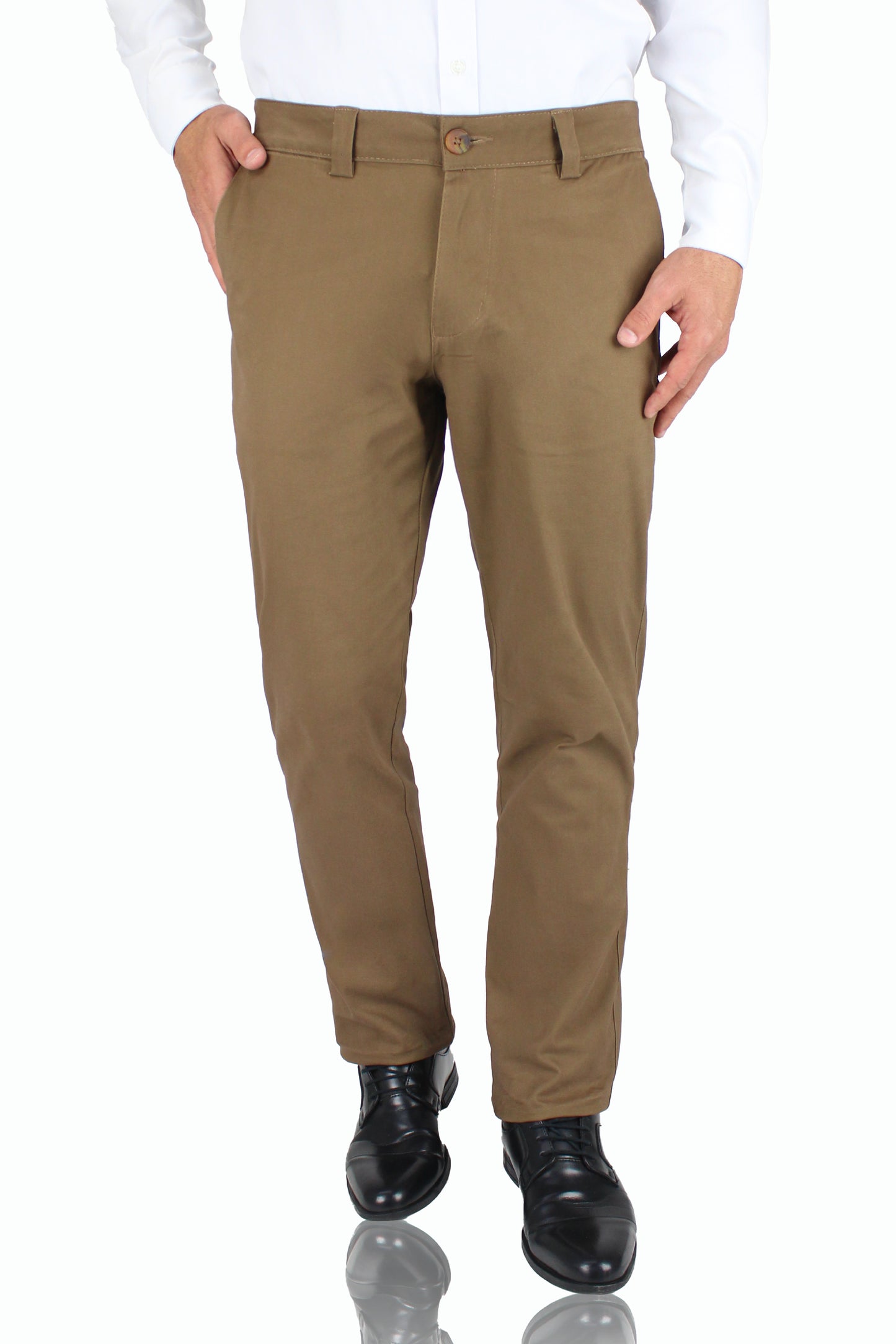 Pantalón Corte Chino Slim Fit Algodón Para Hombre