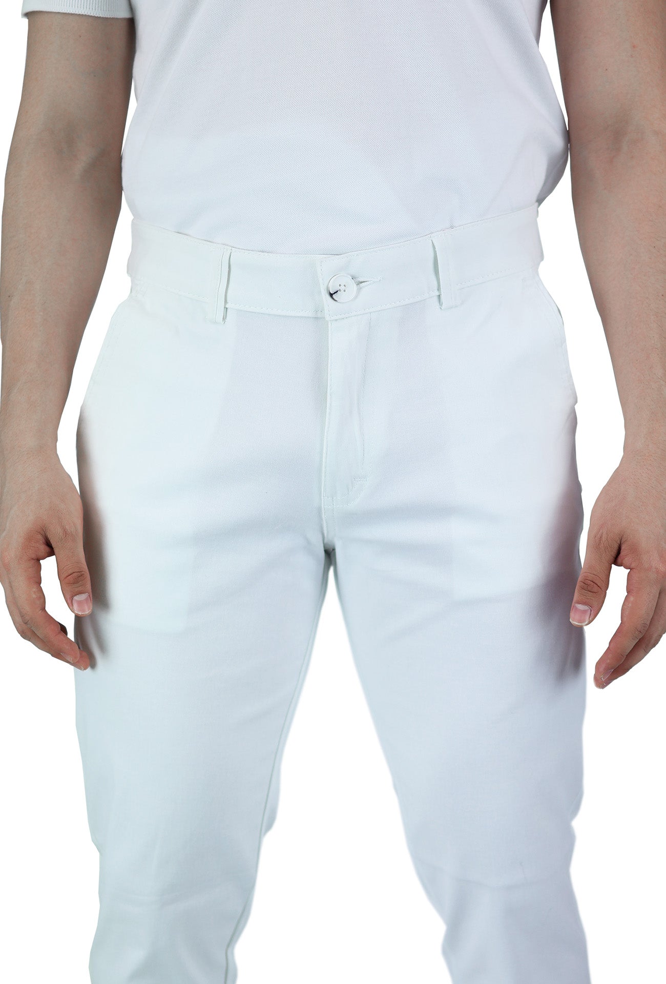 Pantalón de vestir para caballero de ajuste clásico, corte Slim fit de algodón premium Strech