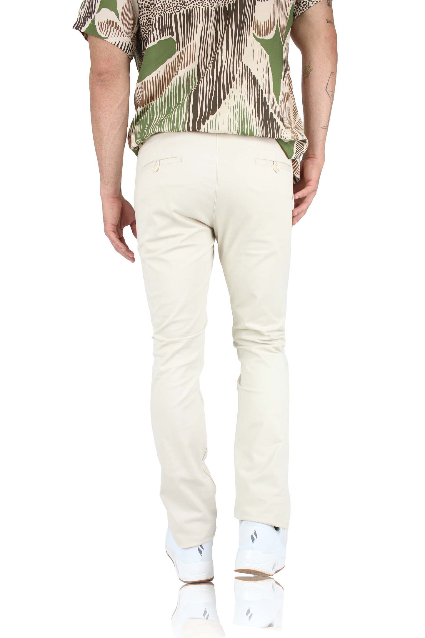 Pantalón Corte Chino Slim Fit Algodón Para Hombre
