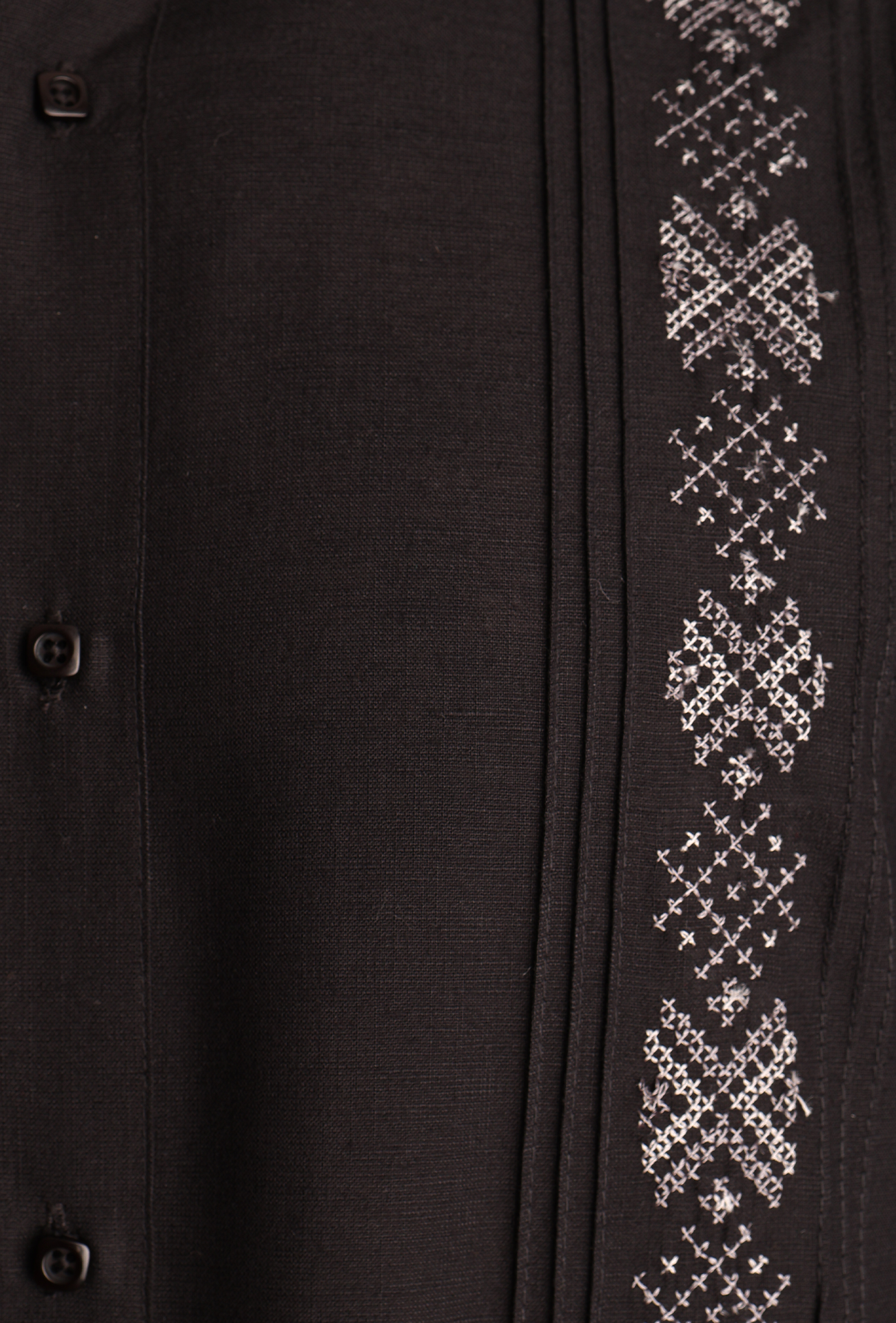 Camisa Guayabera Manga Larga Corte Clásico Bordado Para Hombre