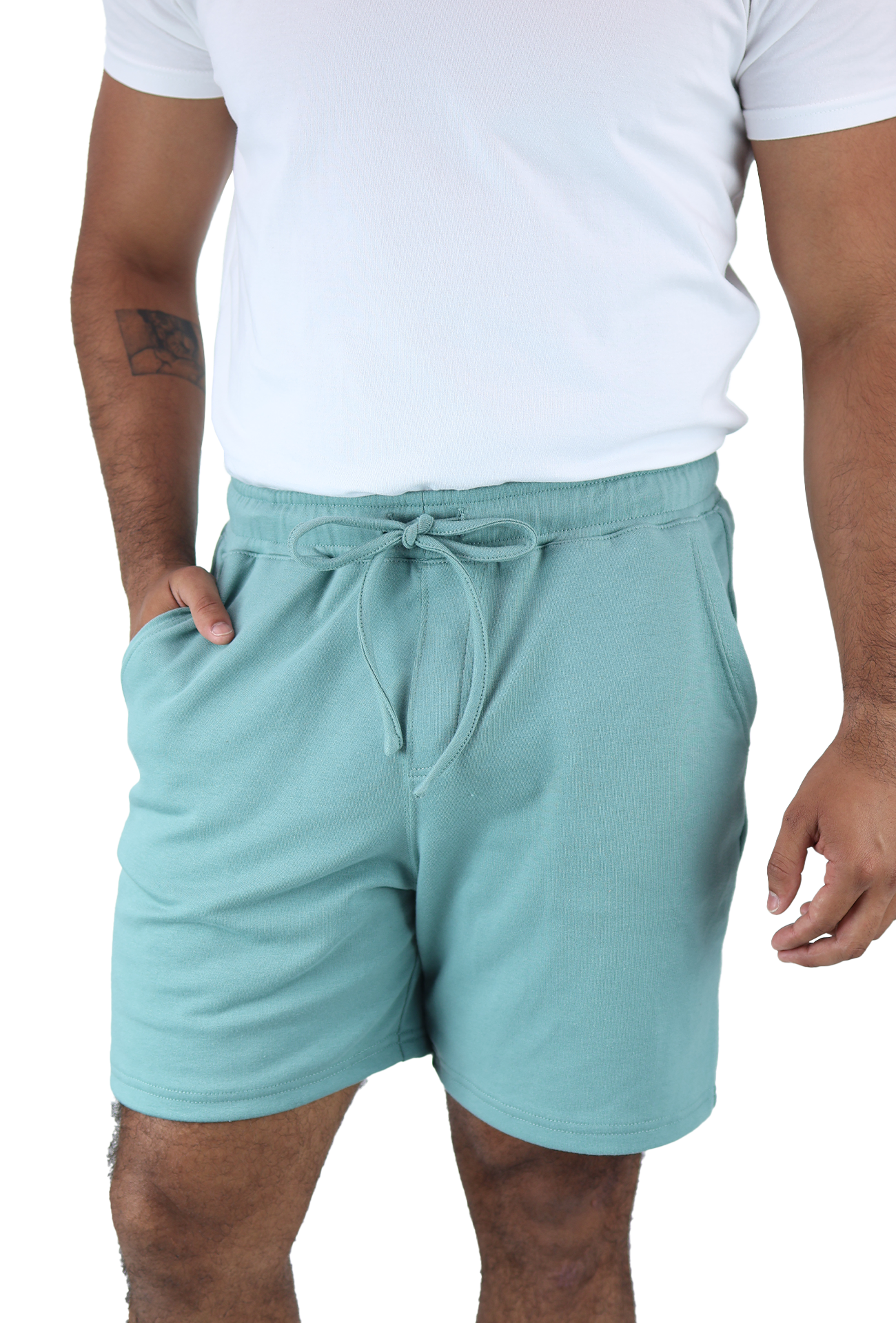Shorts Cordón Ajustable Para Gym Con Bolsas Para Hombre