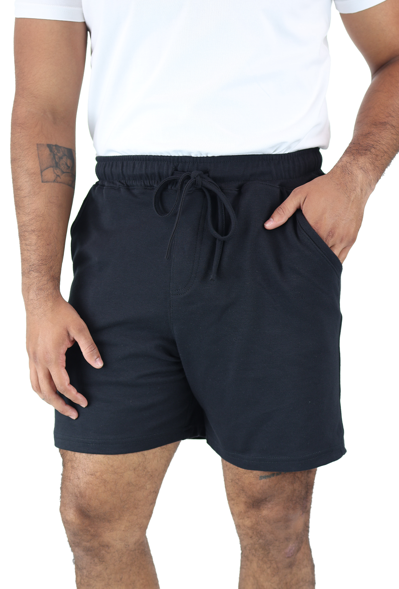 Shorts Cordón Ajustable Para Gym Con Bolsas Para Hombre