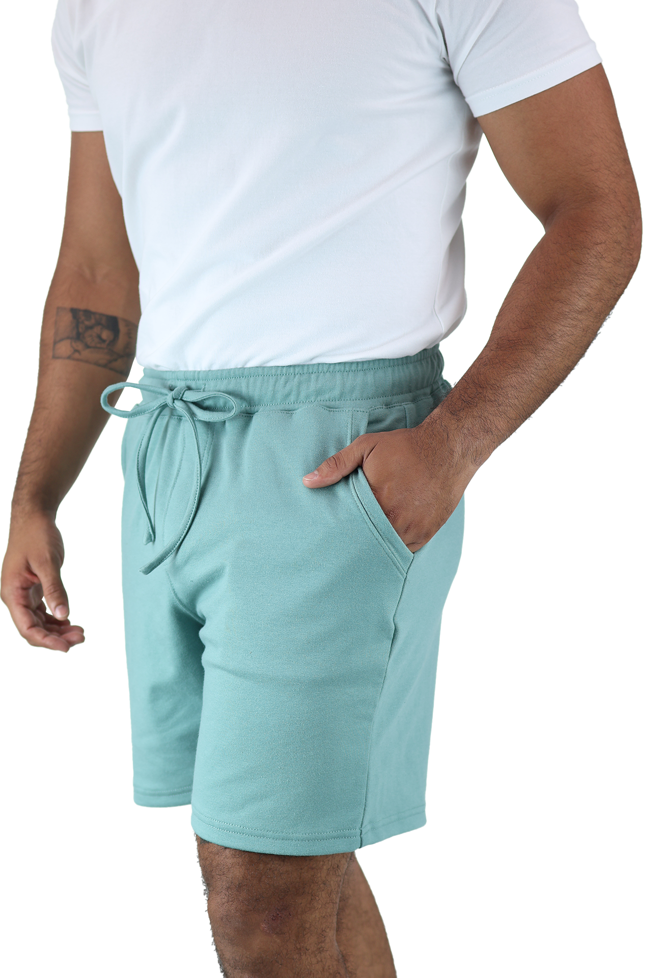 Shorts Cordón Ajustable Para Gym Con Bolsas Para Hombre