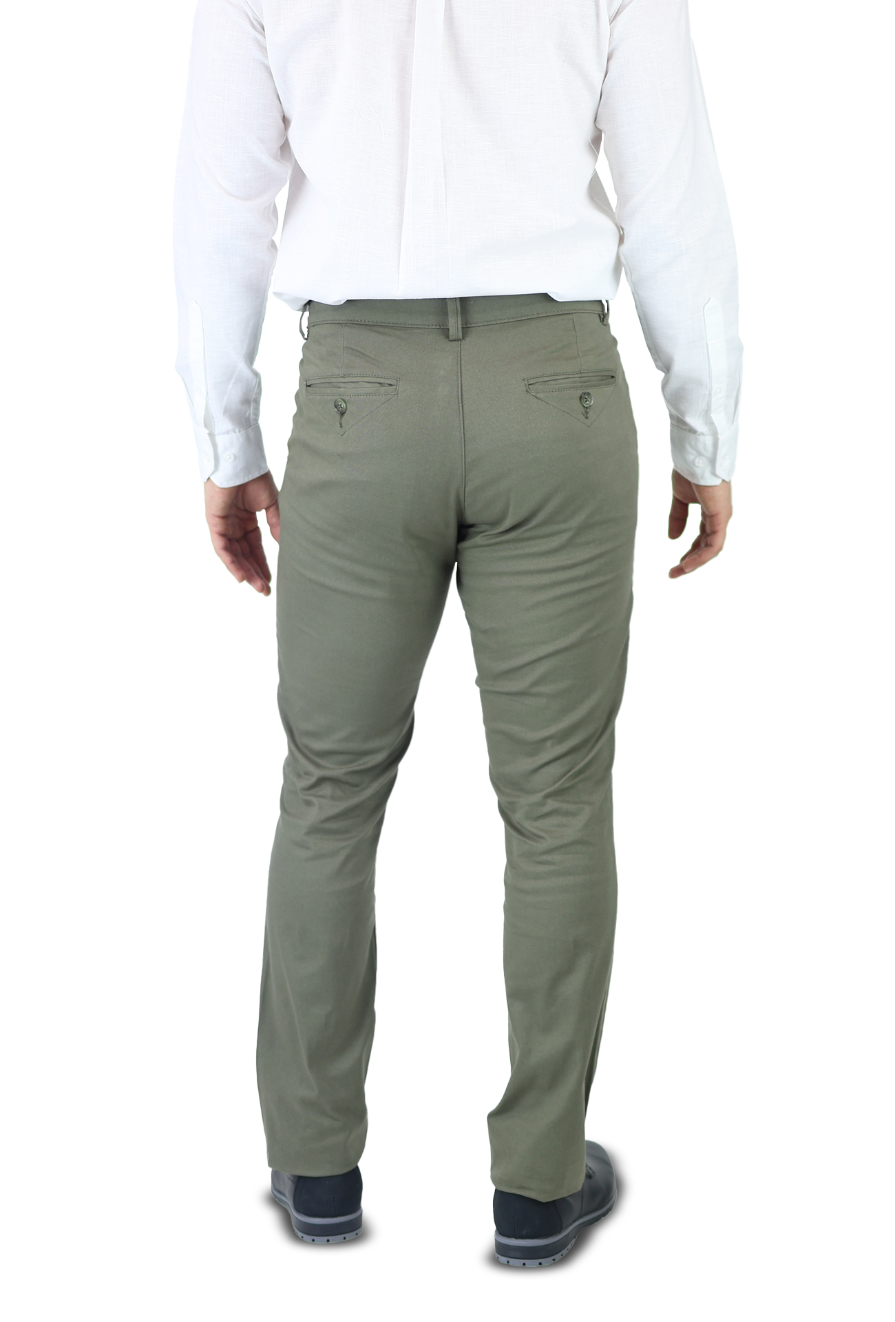 Pantalón de vestir para caballero de ajuste clásico, corte Slim fit de algodón premium Strech