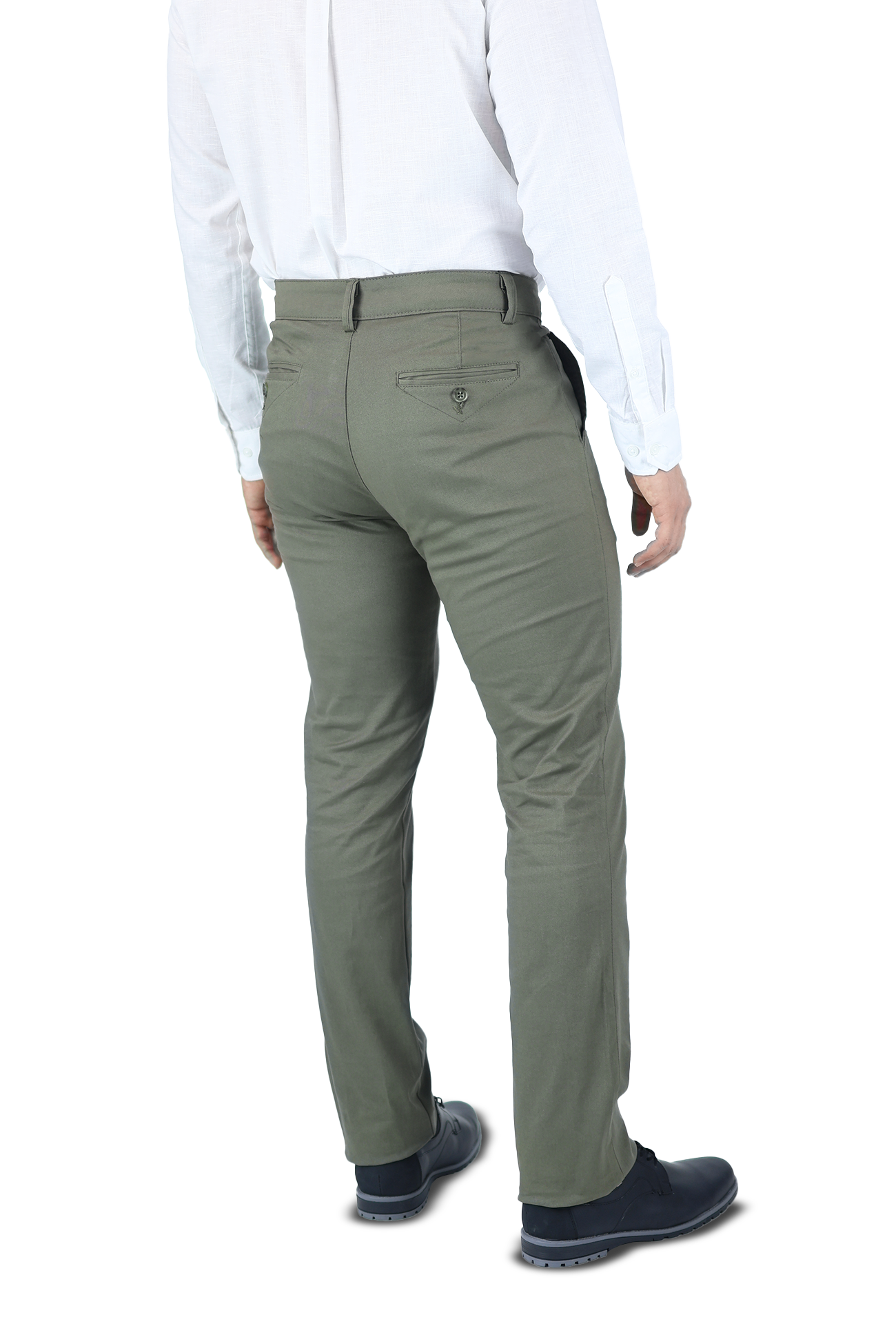 Pantalón de vestir para caballero de ajuste clásico, corte Slim fit de algodón premium Strech