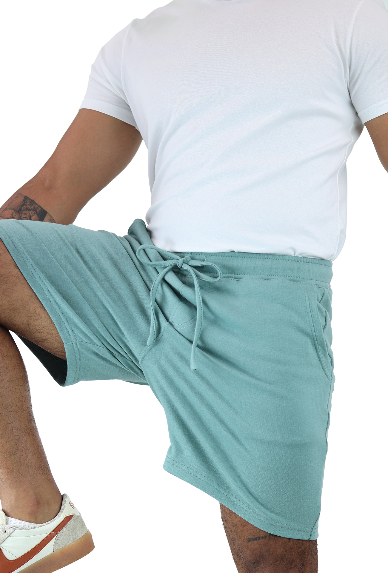 Shorts Cordón Ajustable Para Gym Con Bolsas Para Hombre