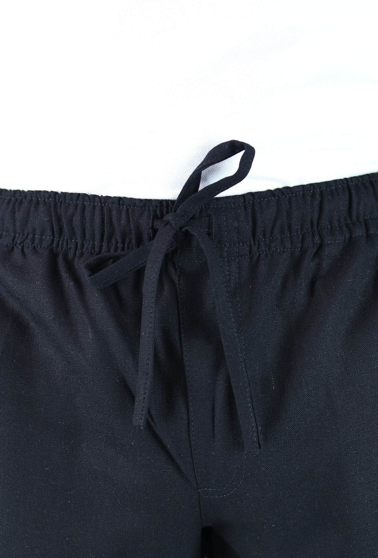 Short Textura Lino Elástico Ajustable Con Bolsillo Para Caballero