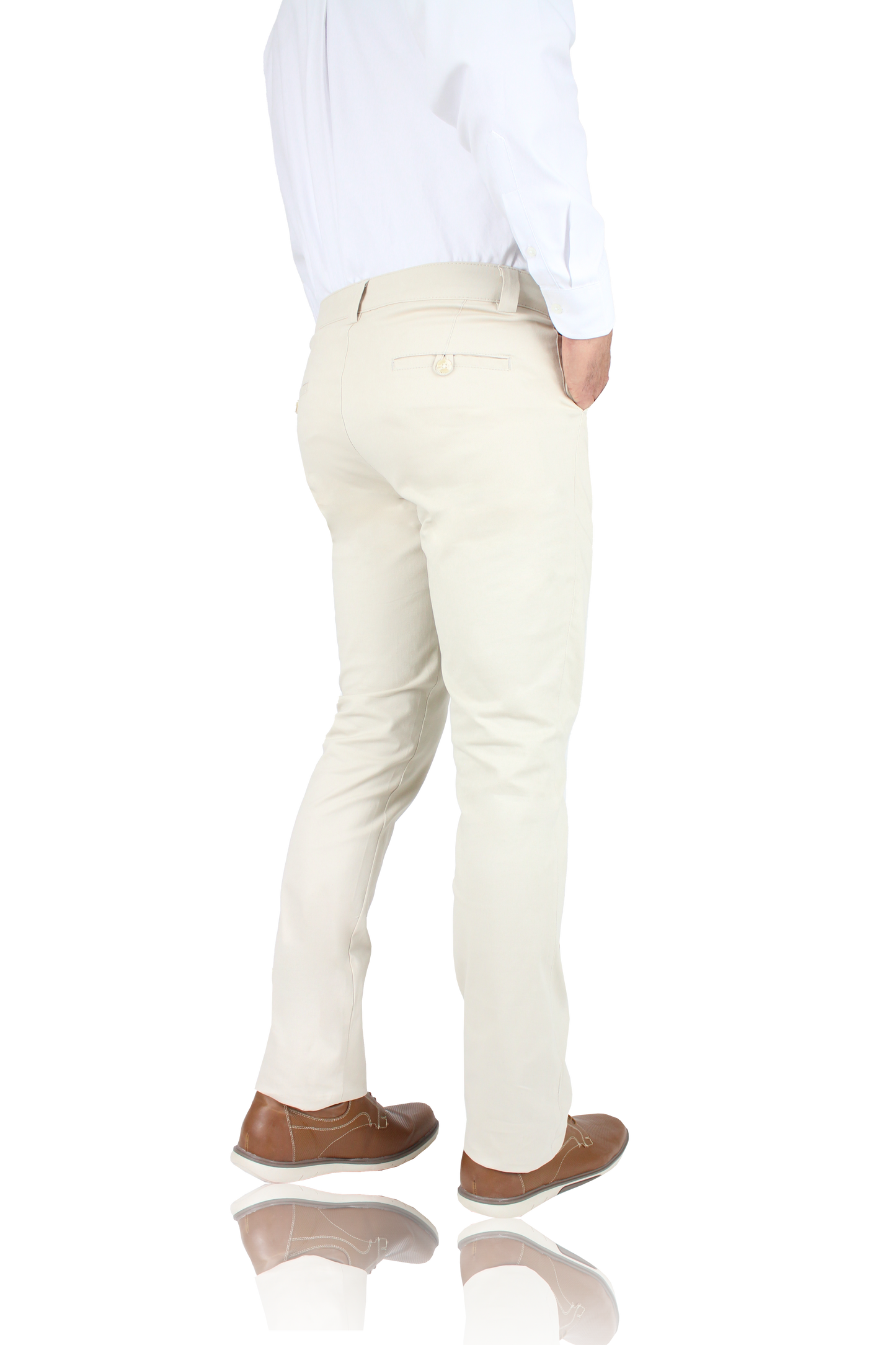 Pantalón Corte Chino Slim Fit Algodón Para Hombre
