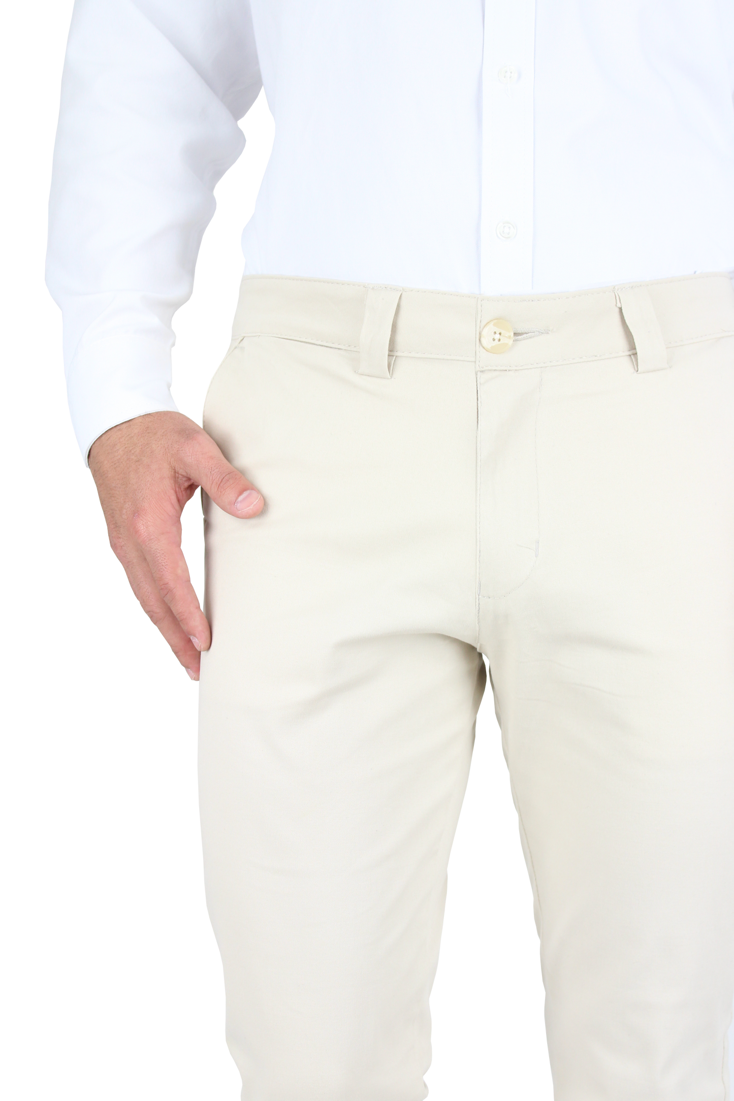 Pantalón Corte Chino Slim Fit Algodón Para Hombre