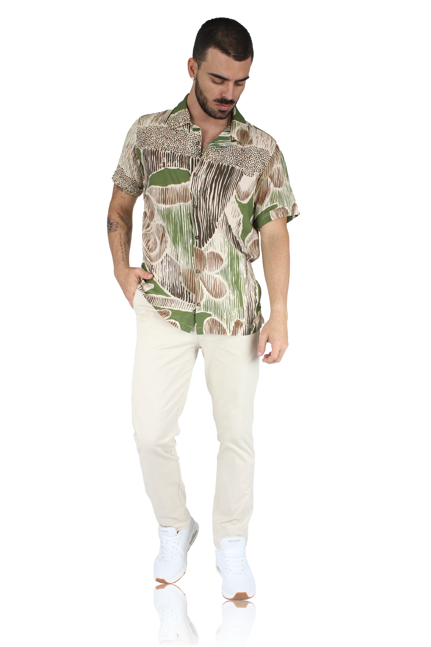 Pantalón Corte Chino Slim Fit Algodón Para Hombre