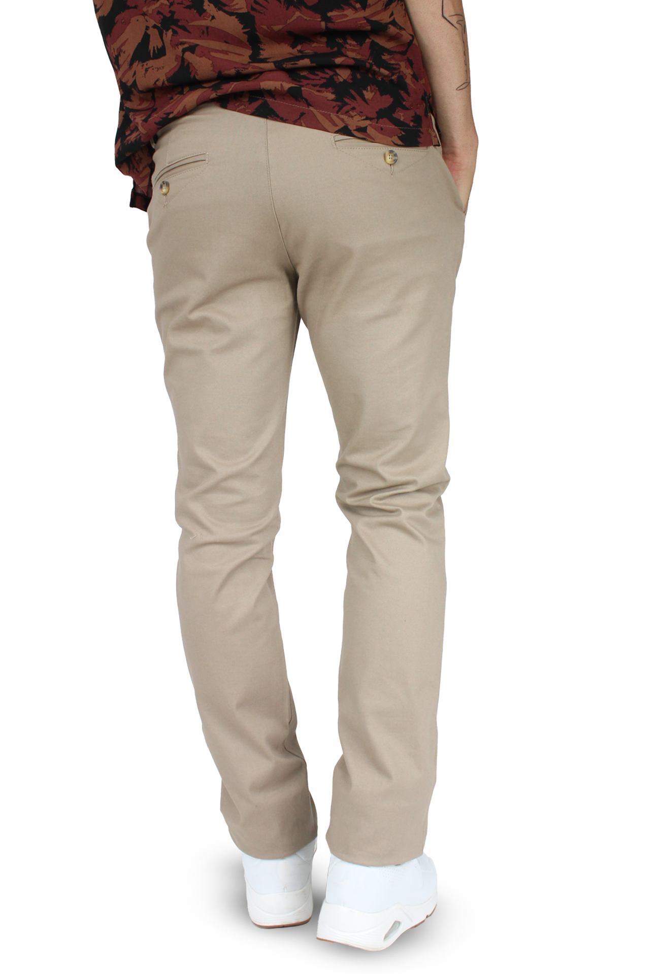 Pantalón de vestir para caballero de ajuste clásico, corte Slim fit de algodón premium Strech