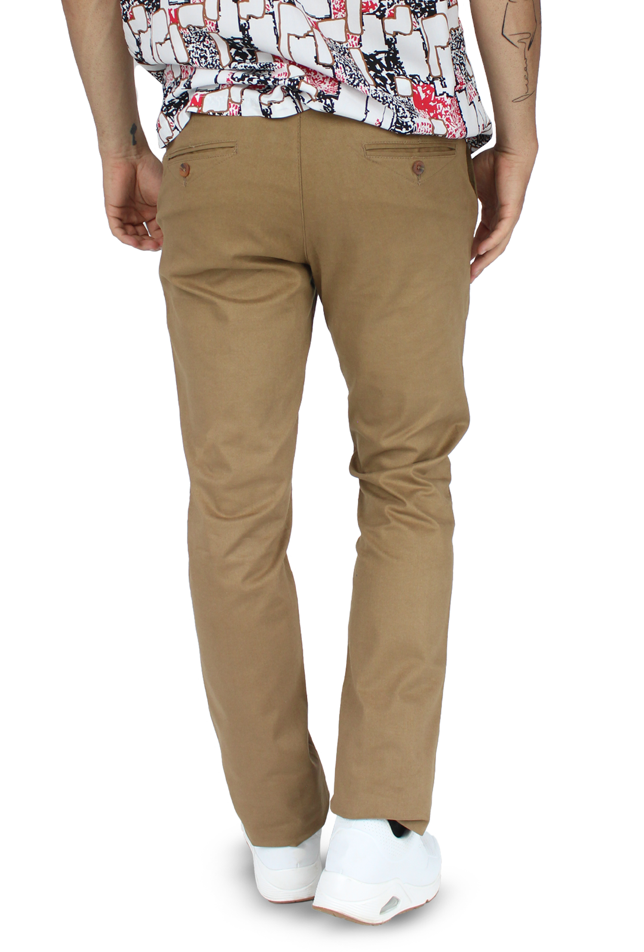 Pantalón de vestir para caballero de ajuste clásico, corte Slim fit de algodón premium Strech