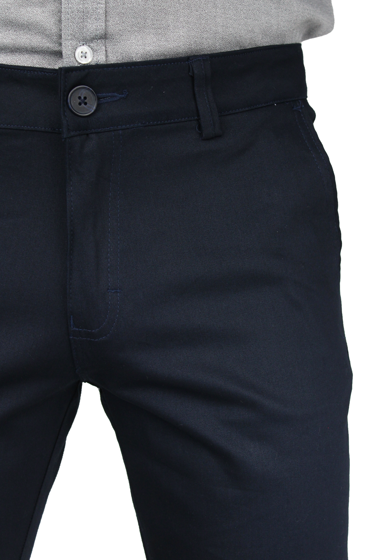 Pantalón de vestir para caballero de ajuste clásico, corte Slim fit de algodón premium Strech