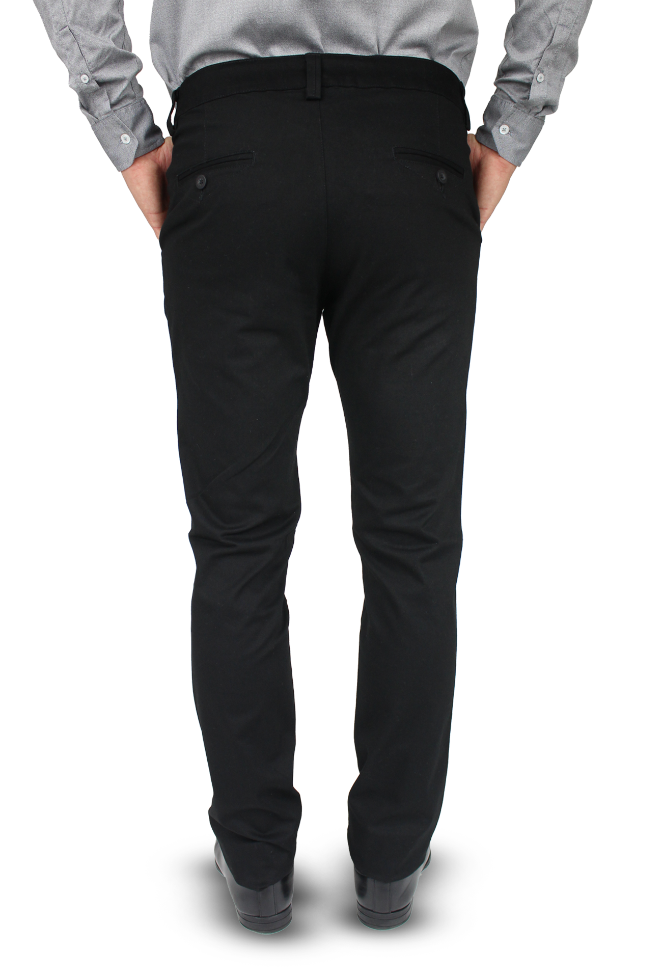 Pantalón de vestir para caballero de ajuste clásico, corte Slim fit de algodón premium Strech