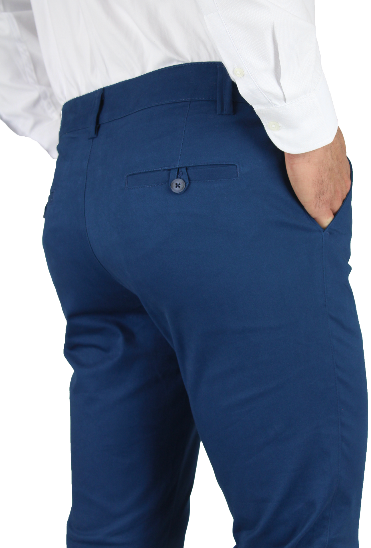 Pantalón Corte Chino Slim Fit Algodón Para Hombre