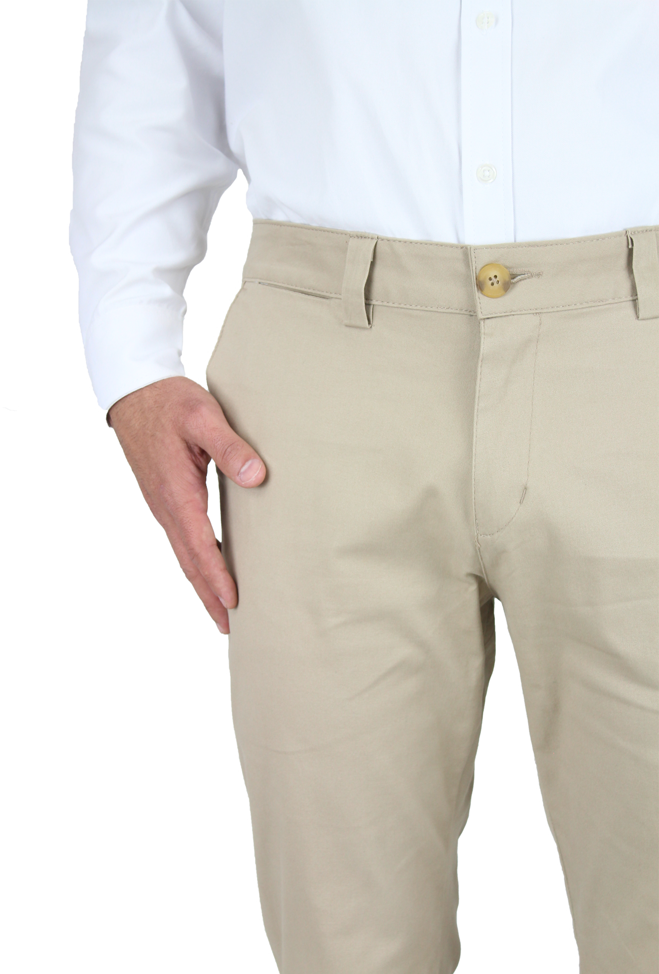 Pantalón Corte Chino Slim Fit Algodón Para Hombre