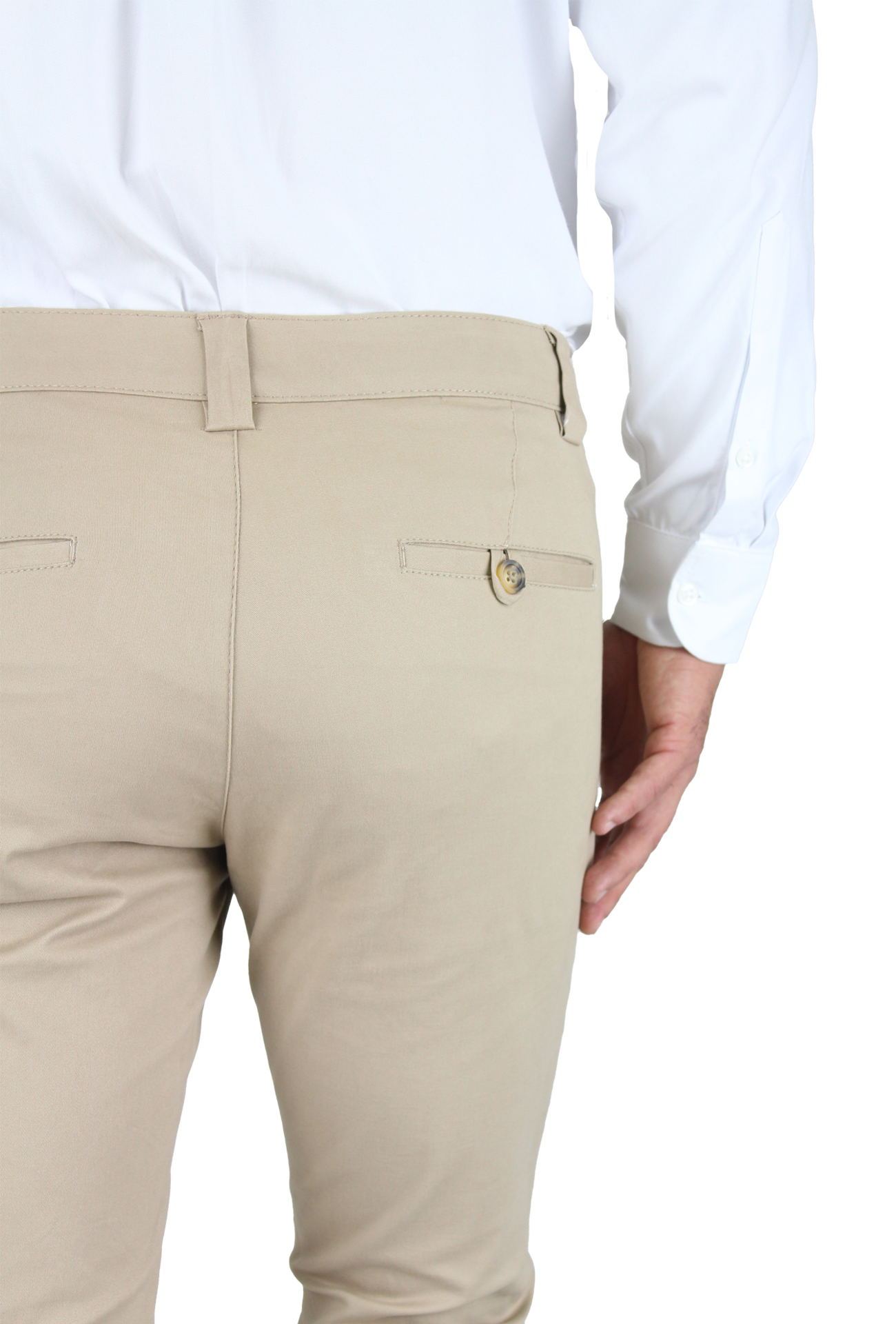 Pantalón Corte Chino Slim Fit Algodón Para Hombre