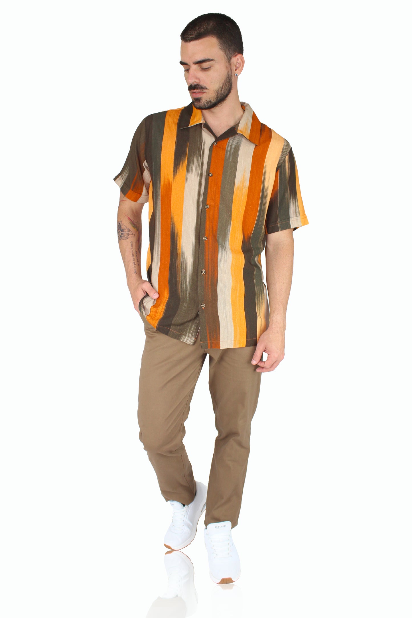 Pantalón Corte Chino Slim Fit Algodón Para Hombre