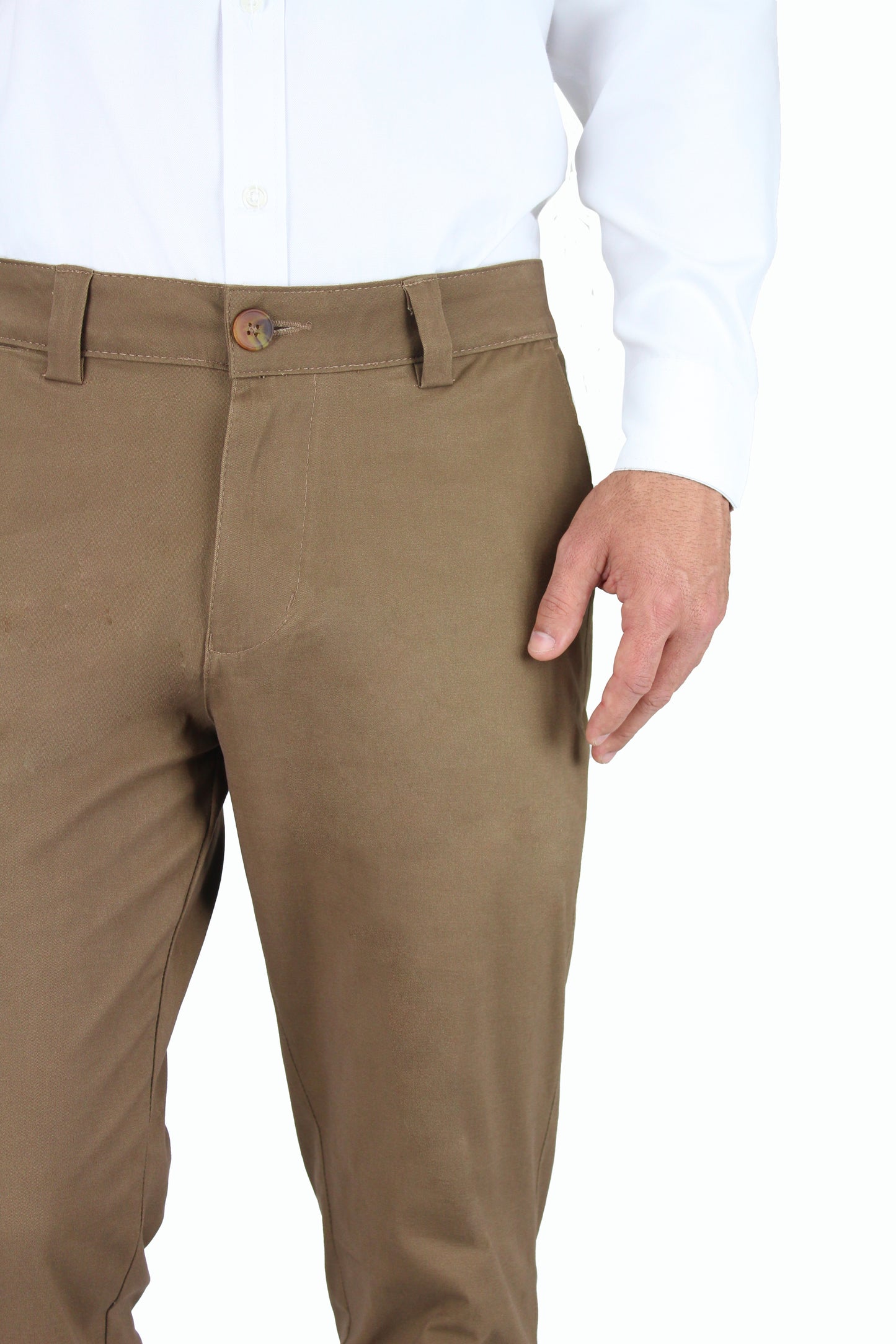 Pantalón Corte Chino Slim Fit Algodón Para Hombre