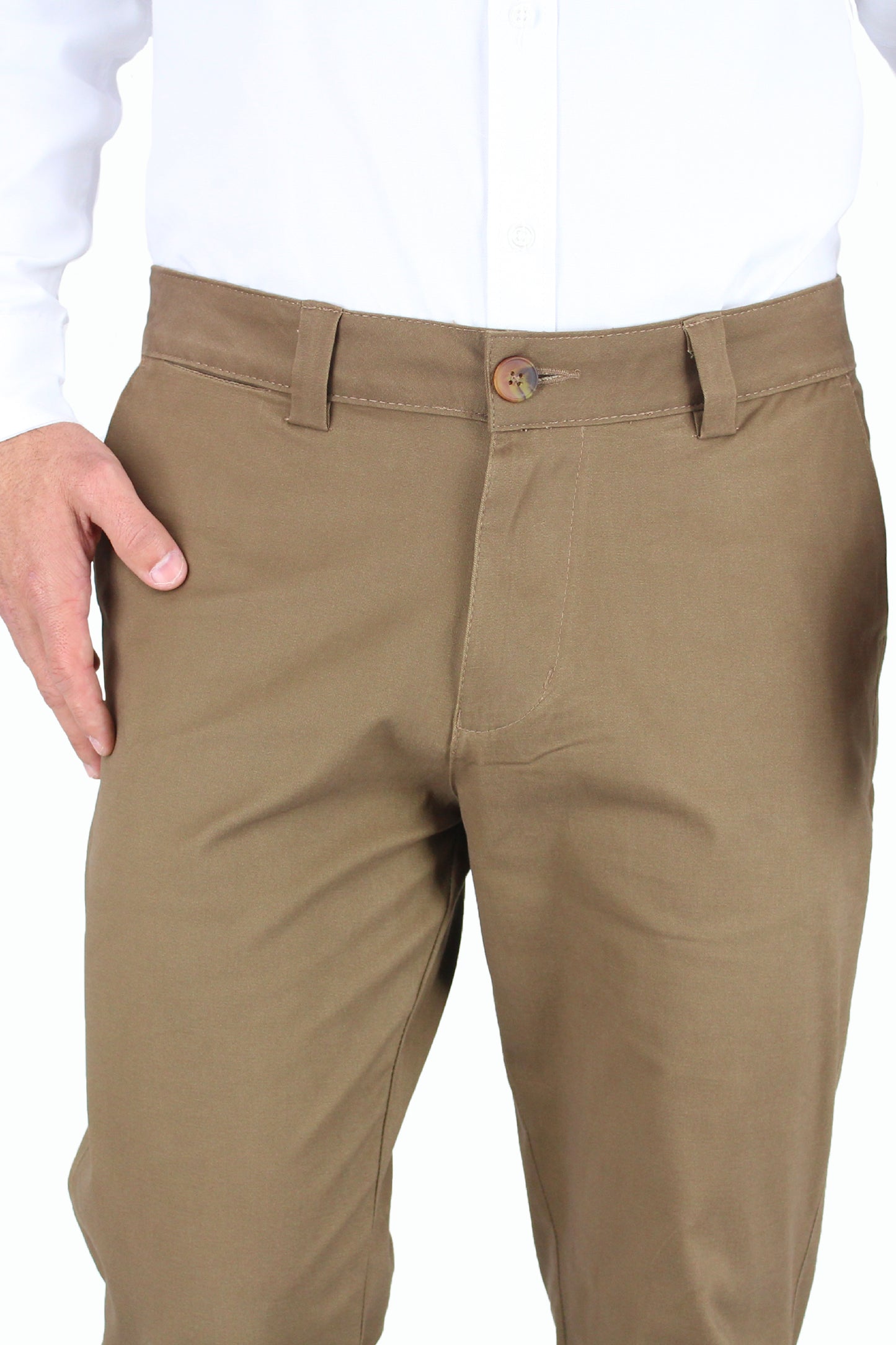 Pantalón Corte Chino Slim Fit Algodón Para Hombre