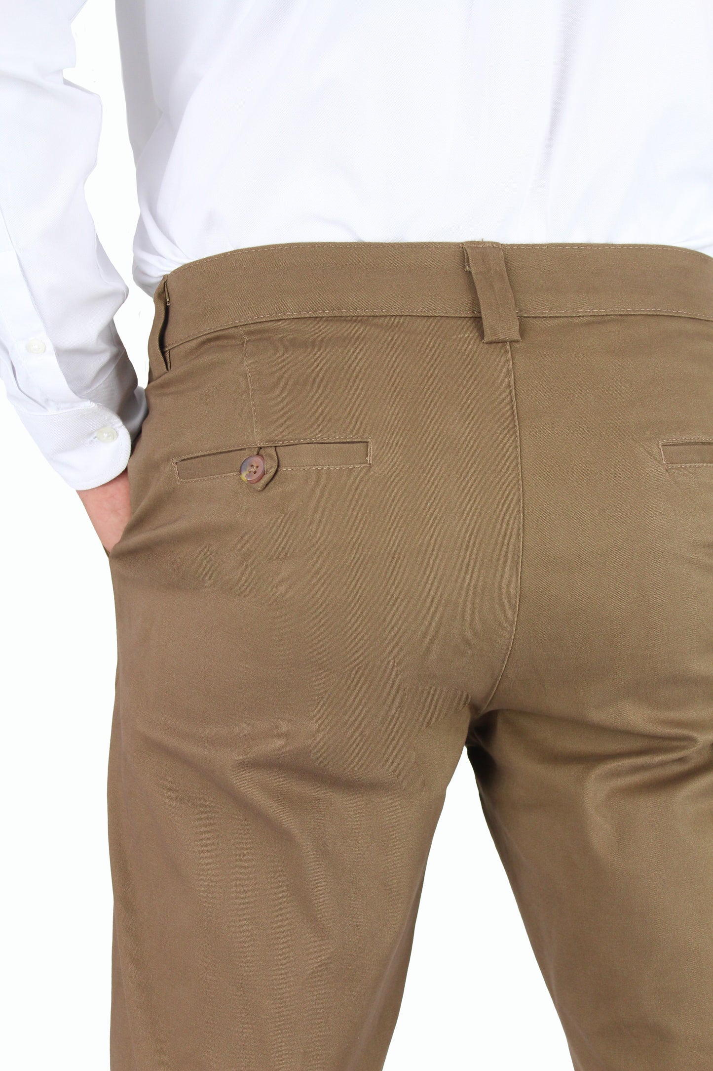 Pantalón Corte Chino Slim Fit Algodón Para Hombre