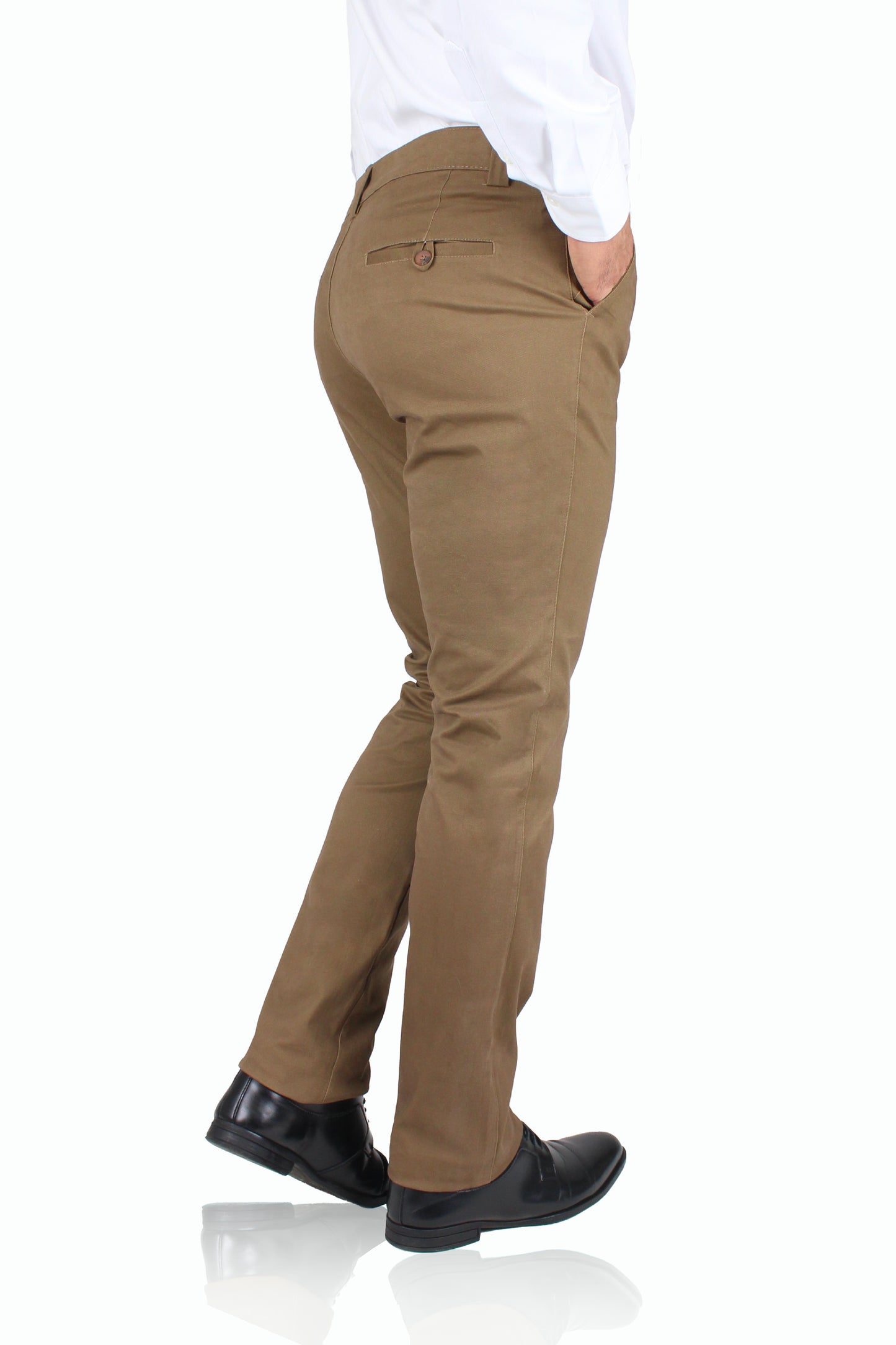 Pantalón Corte Chino Slim Fit Algodón Para Hombre