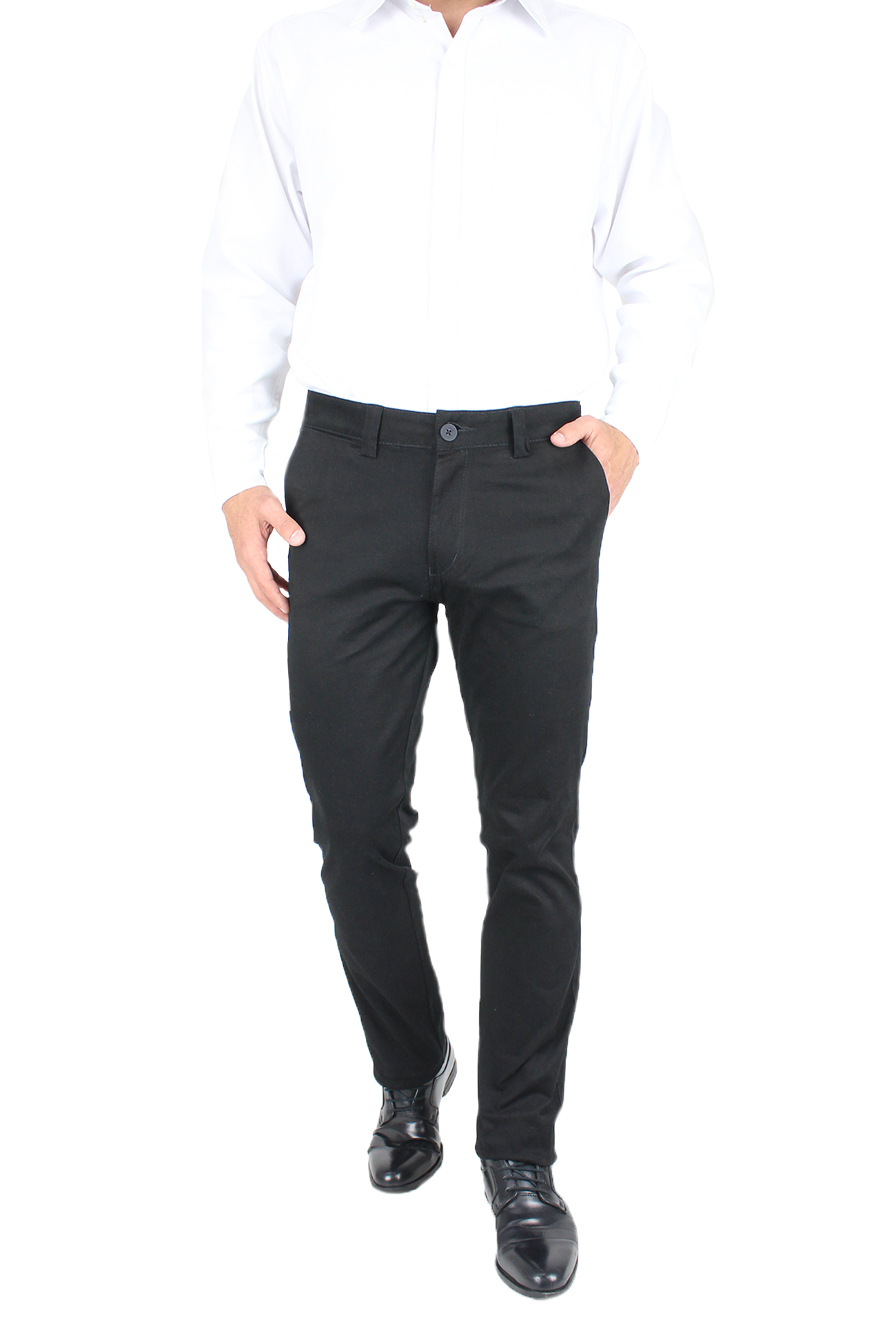 Pantalón Corte Chino Slim Fit Algodón Para Hombre