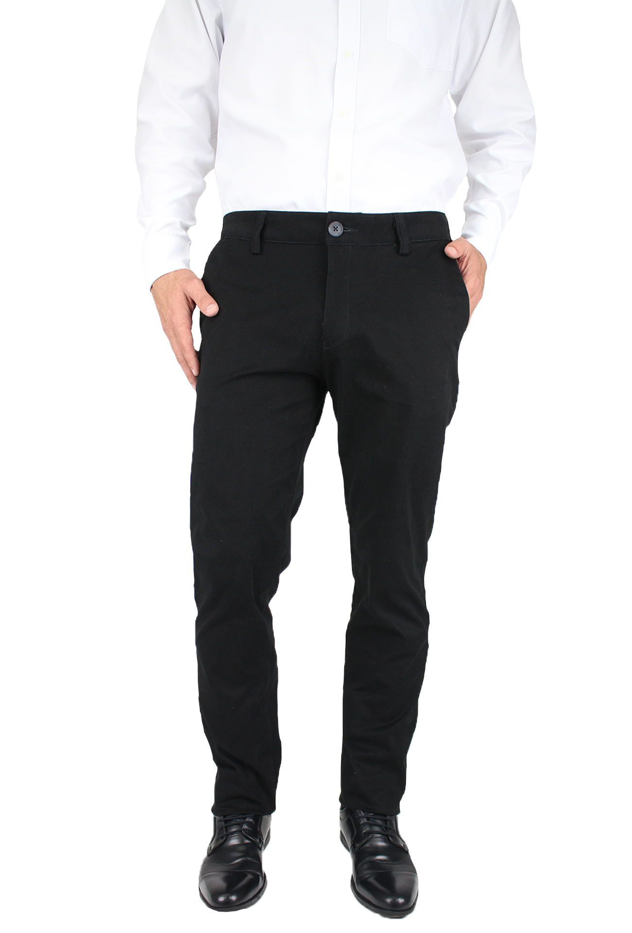 Pantalón Corte Chino Slim Fit Algodón Para Hombre