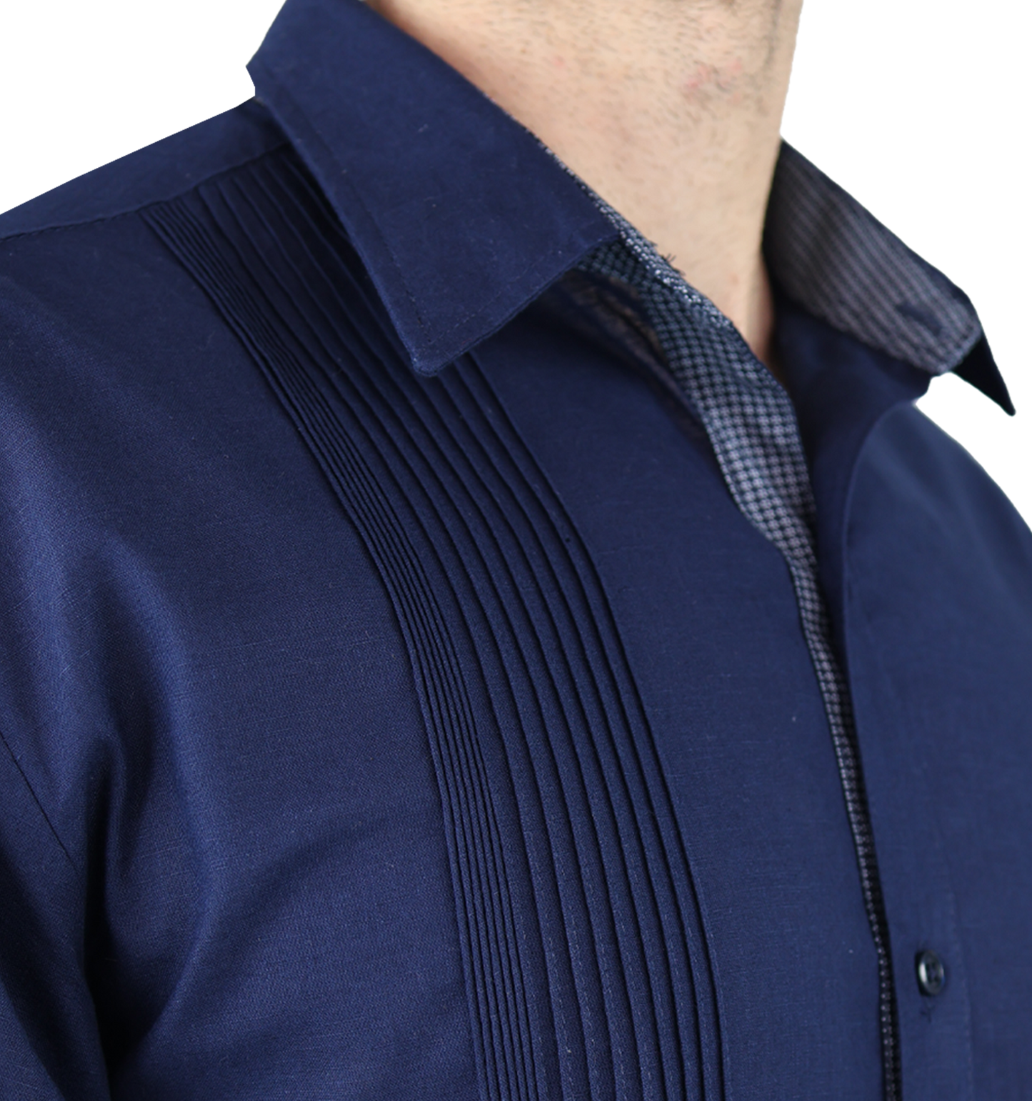 Guayabera Manga Larga Slim Fit Bordado Exclusivo Para Hombre