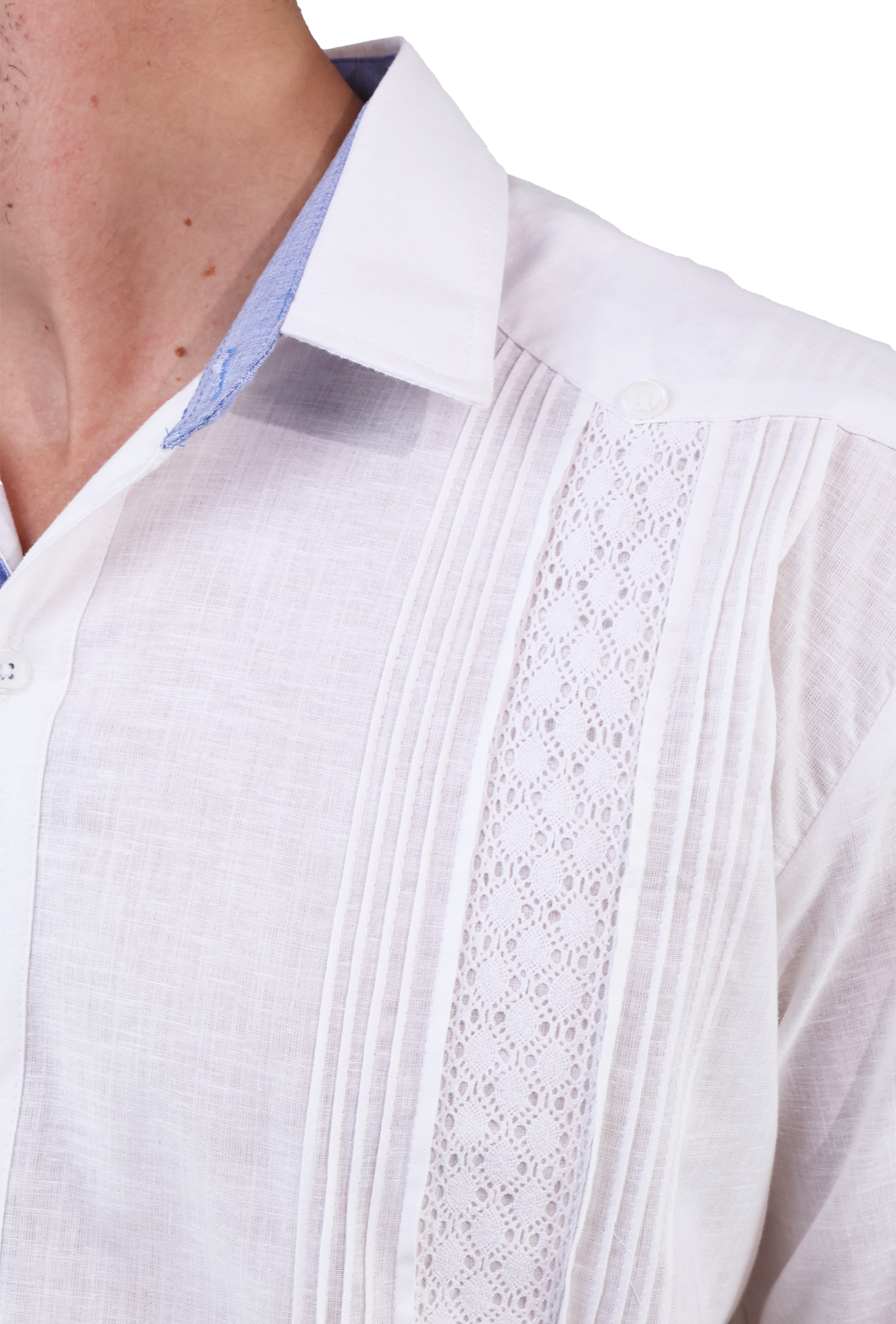 Guayabera Manga Larga De Aldogón Detalle Bordado Estilo Clásico Para Hombre
