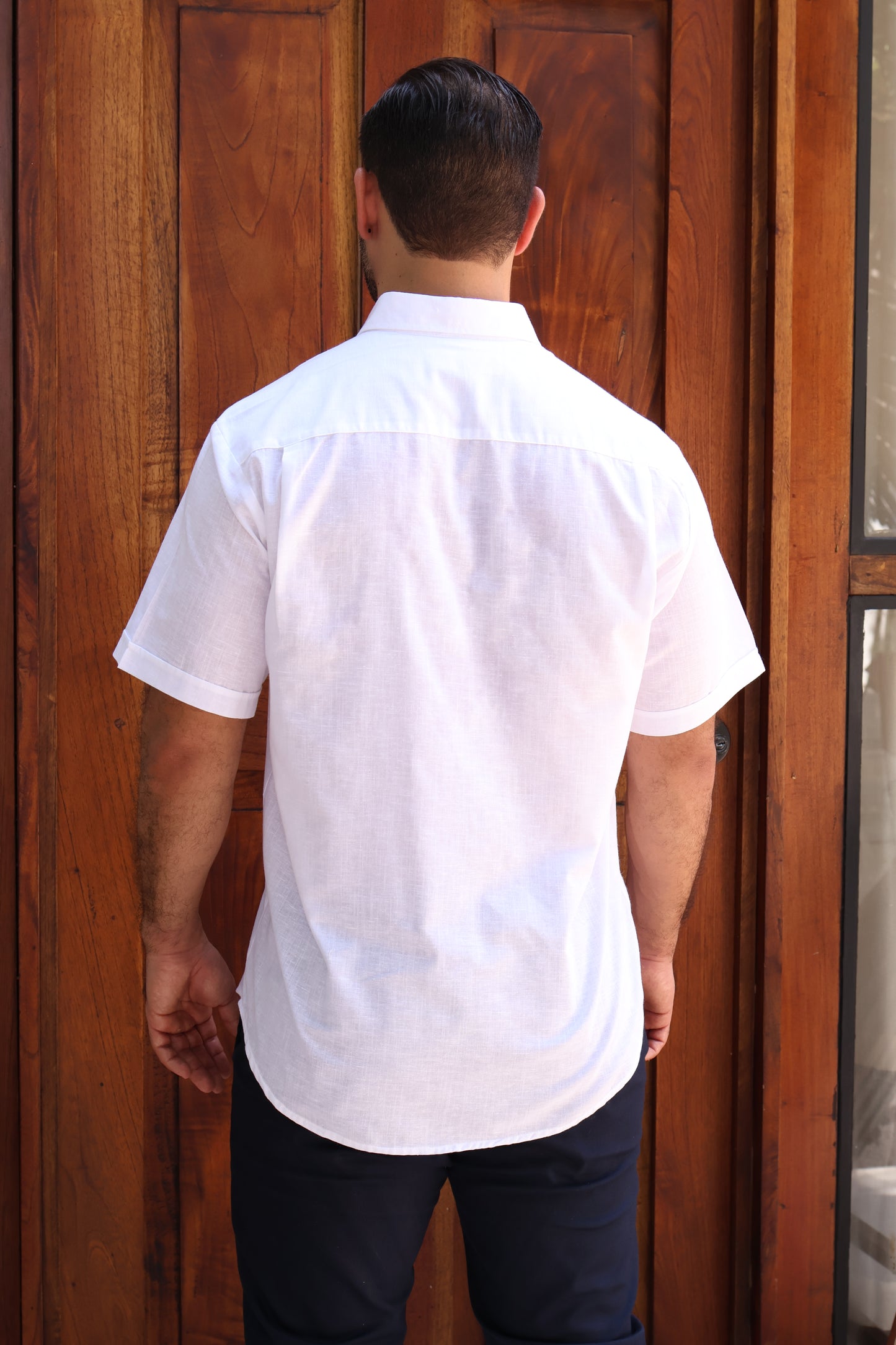 Guayabera Manga Corta De Algodón Corte Clasico Para Caballlero