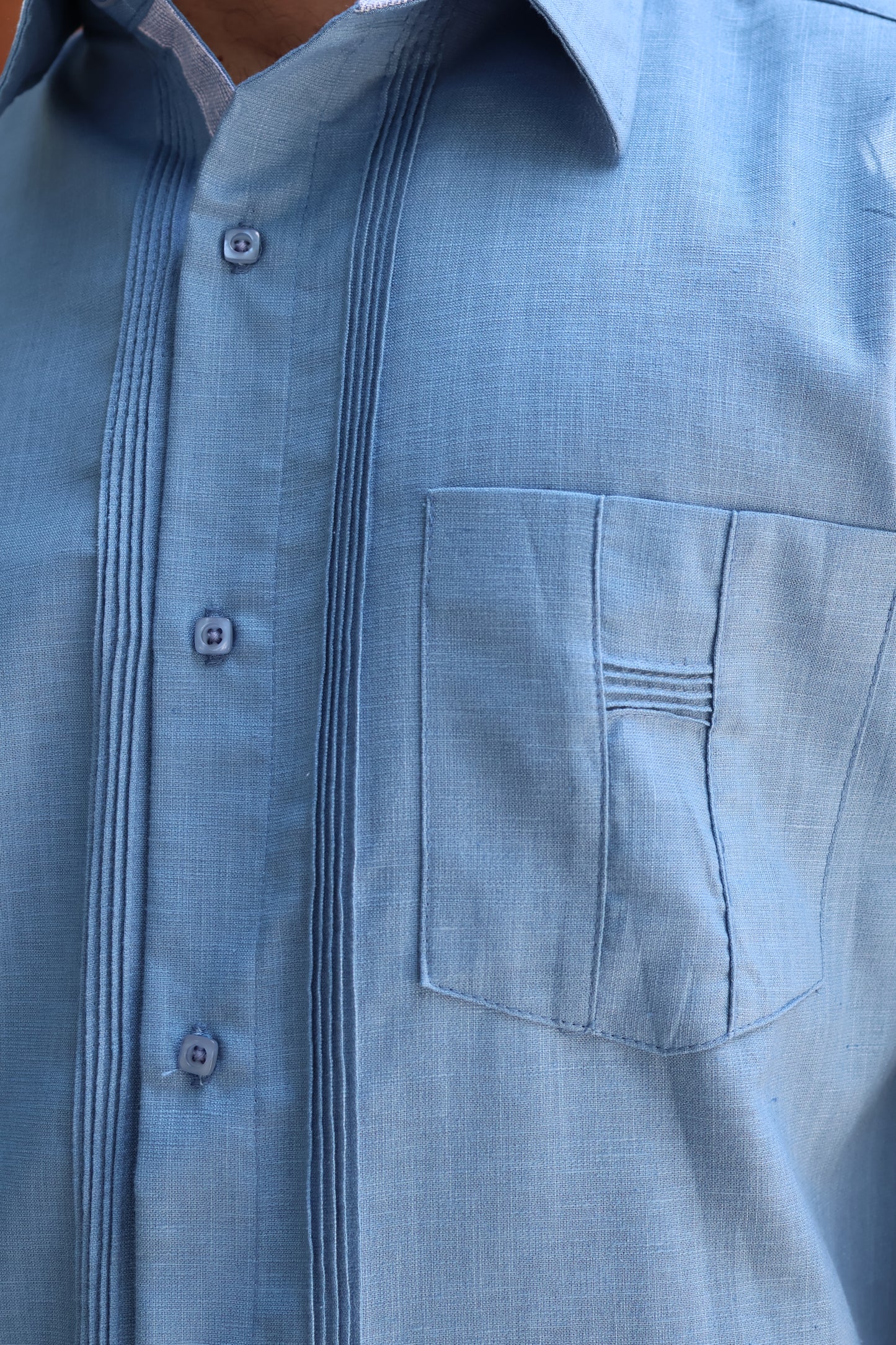 Guayabera Manga Corta De Algodón Corte Clasico Para Caballlero