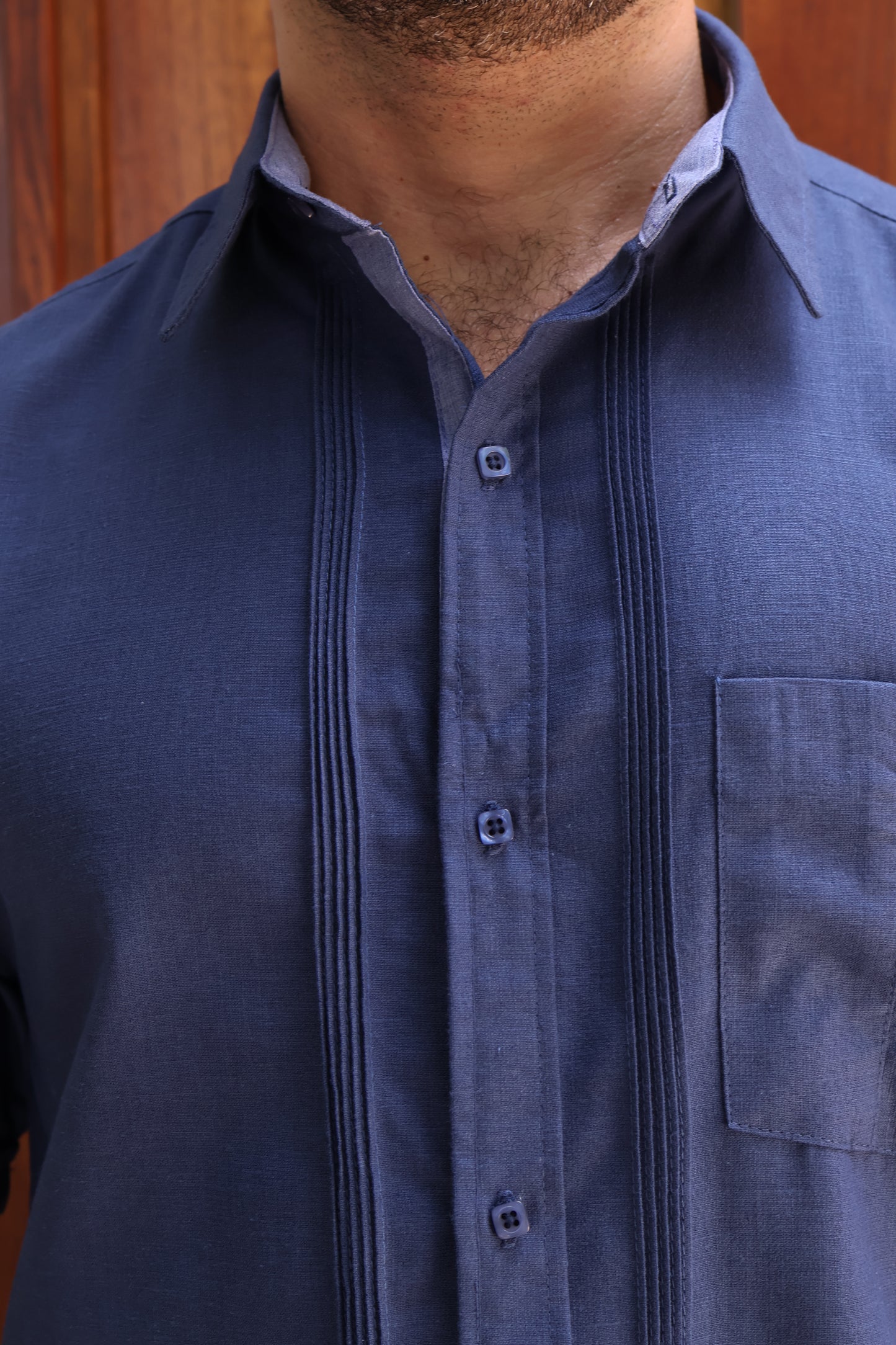 Guayabera Manga Corta De Algodón Corte Clasico Para Caballlero