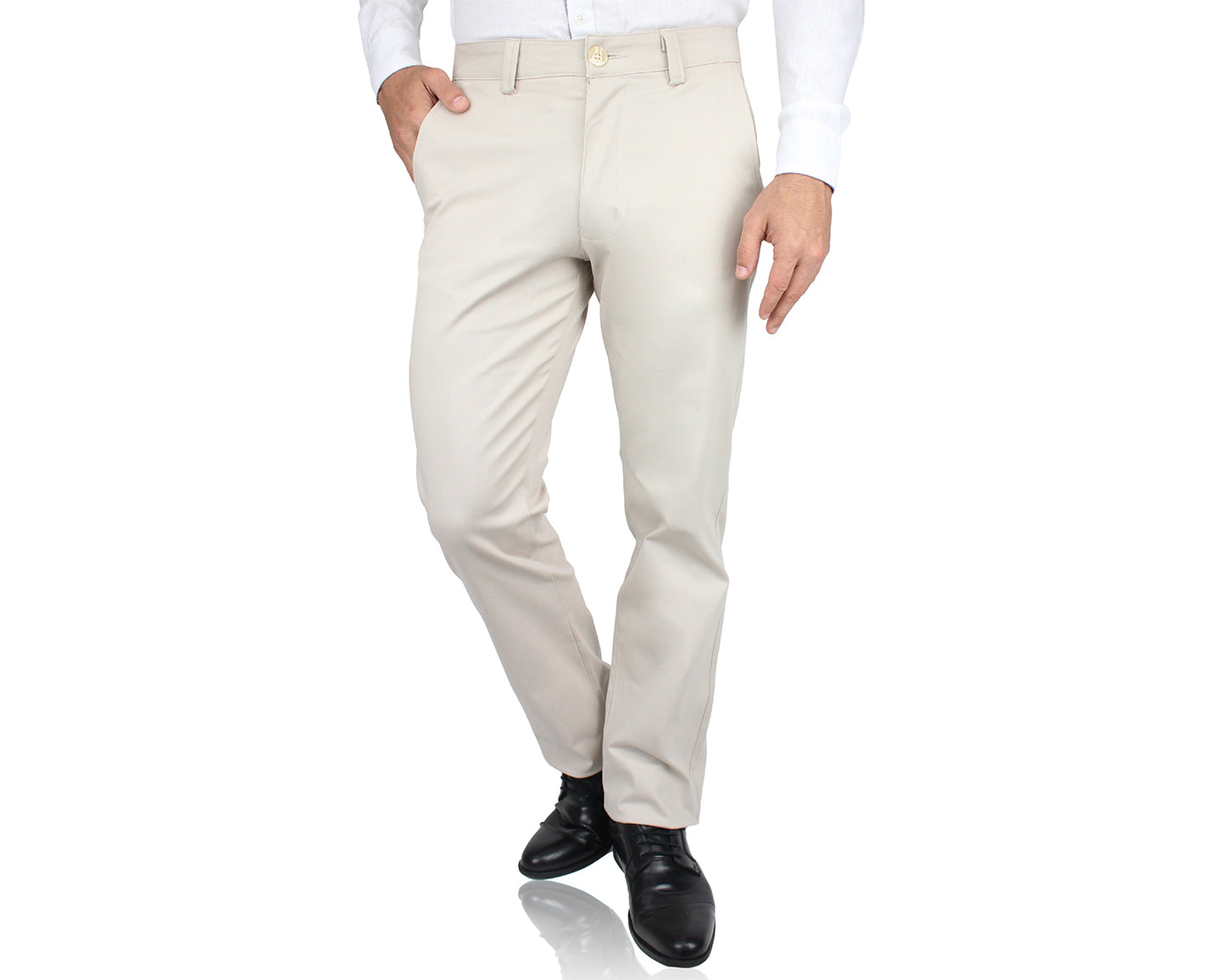 Pantalón De Vestir Con Bolsas Regular Stretch Para Hombre