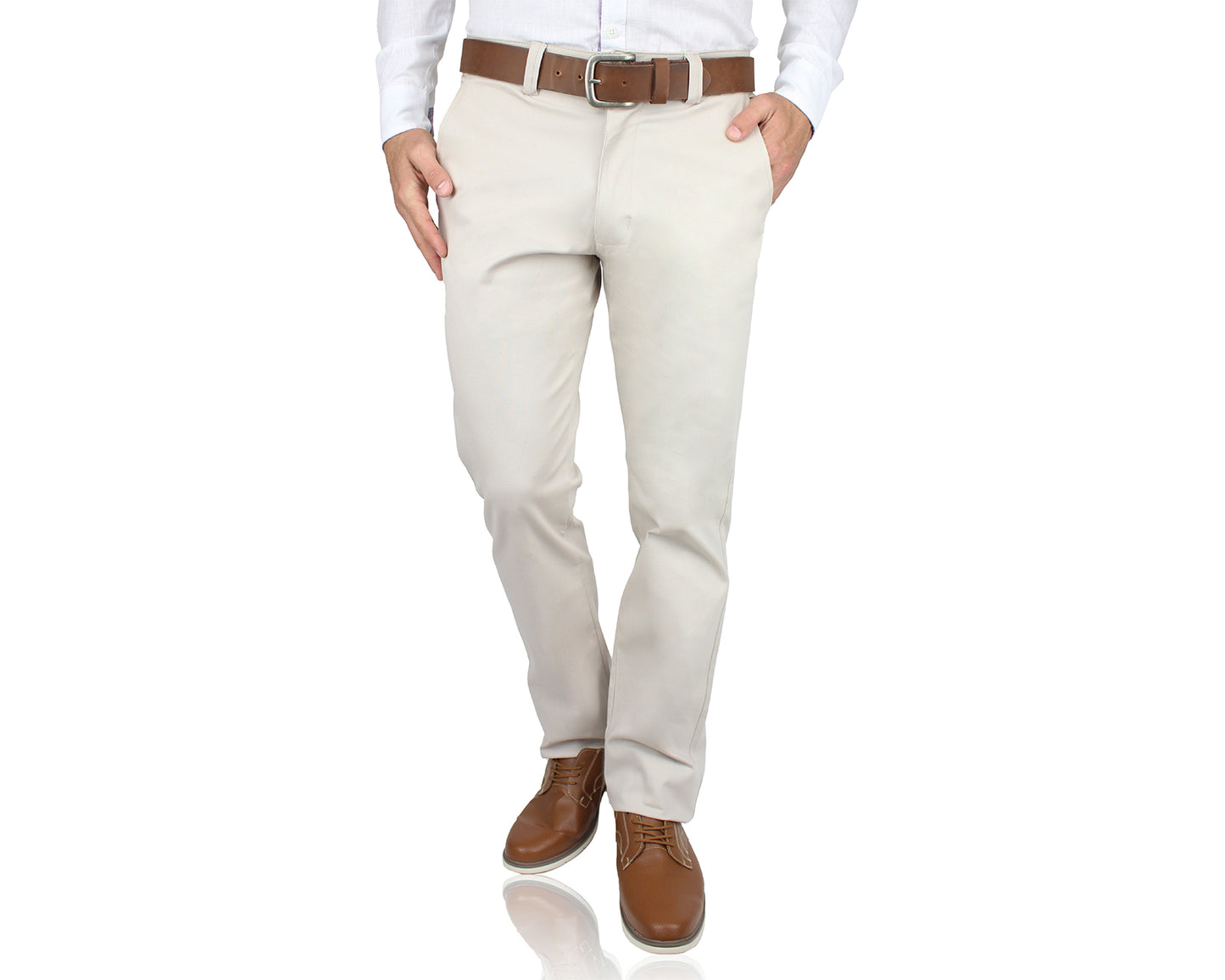 Pantalón De Vestir Con Bolsas Regular Stretch Para Hombre