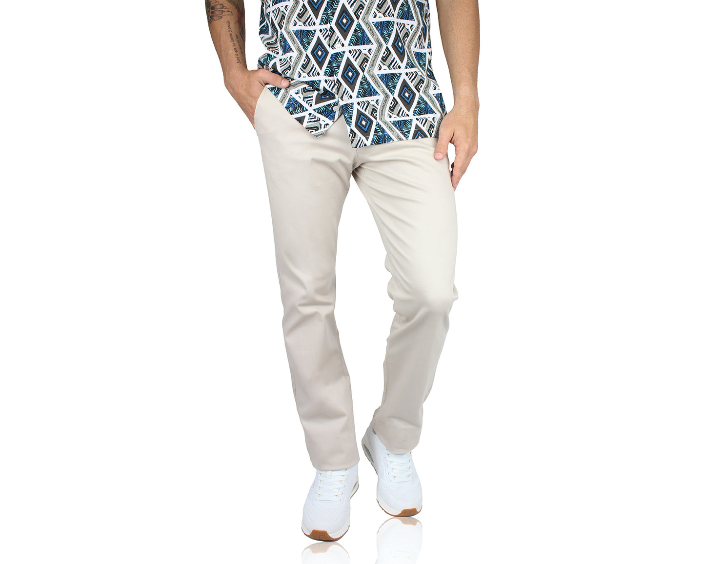 Pantalón De Vestir Con Bolsas Regular Stretch Para Hombre