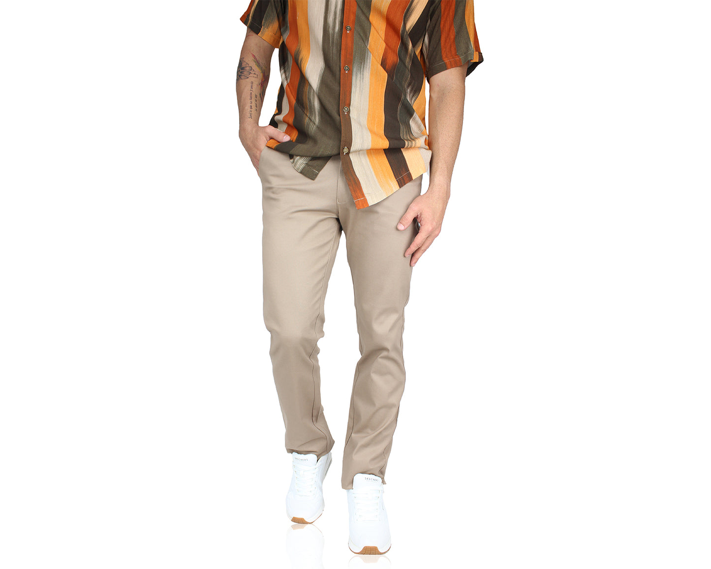 Pantalón De Vestir Con Bolsas Regular Stretch Para Hombre