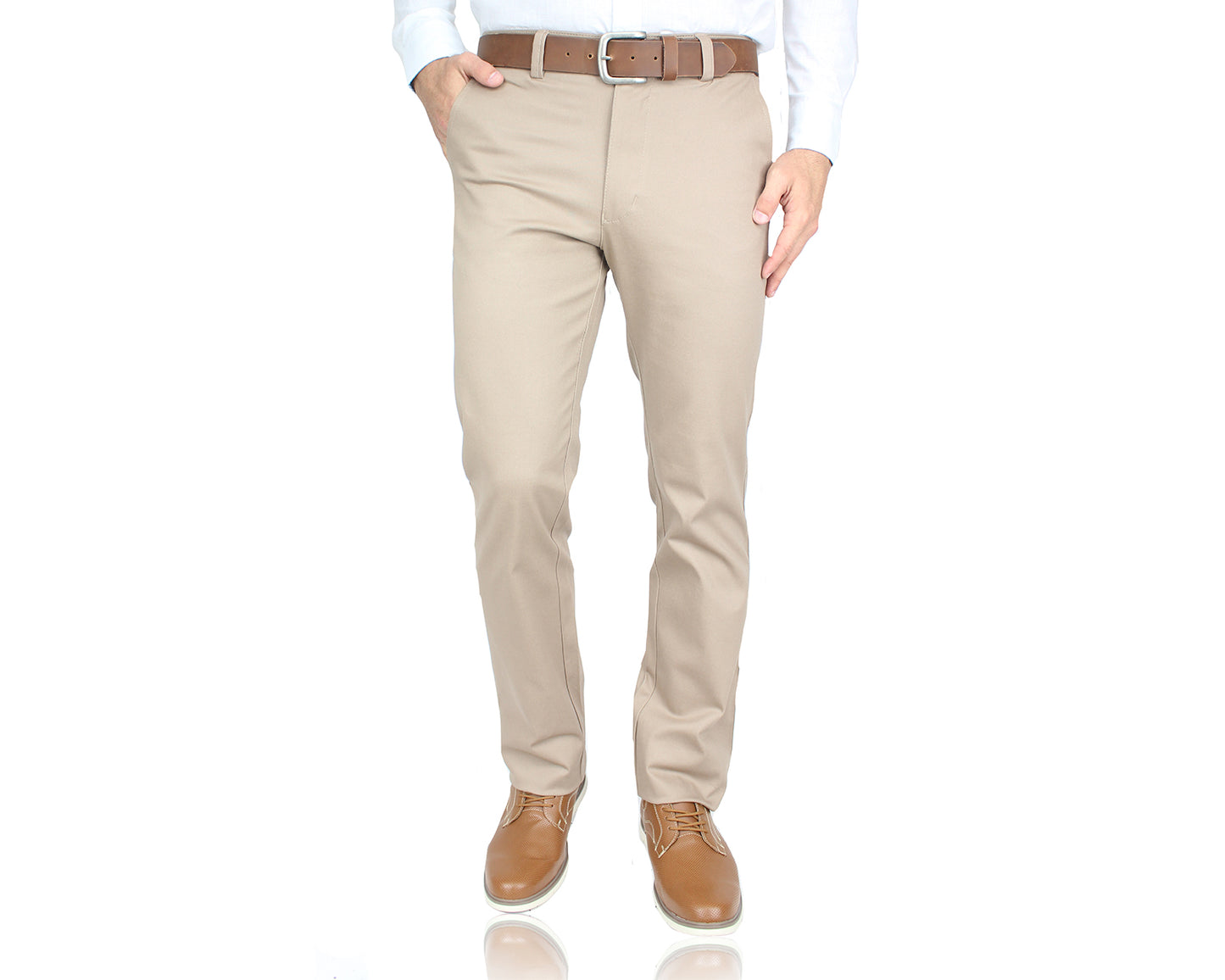 Pantalón De Vestir Con Bolsas Regular Stretch Para Hombre