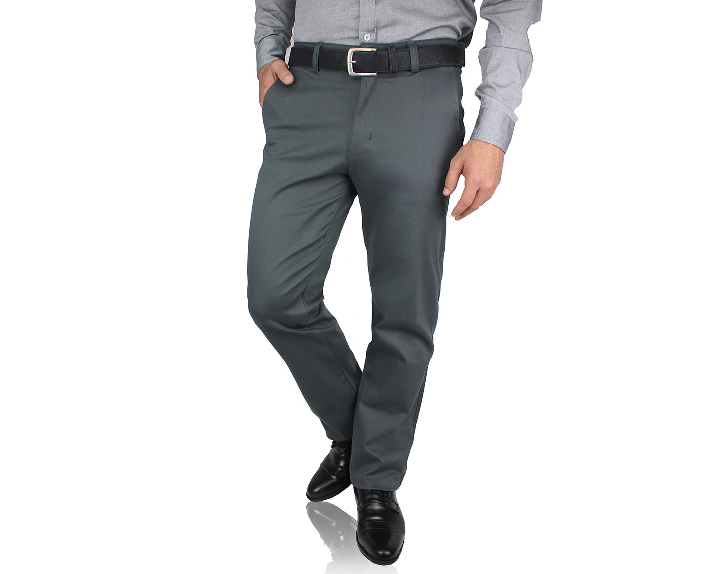 Pantalón De Vestir Con Bolsas Regular Stretch Para Hombre