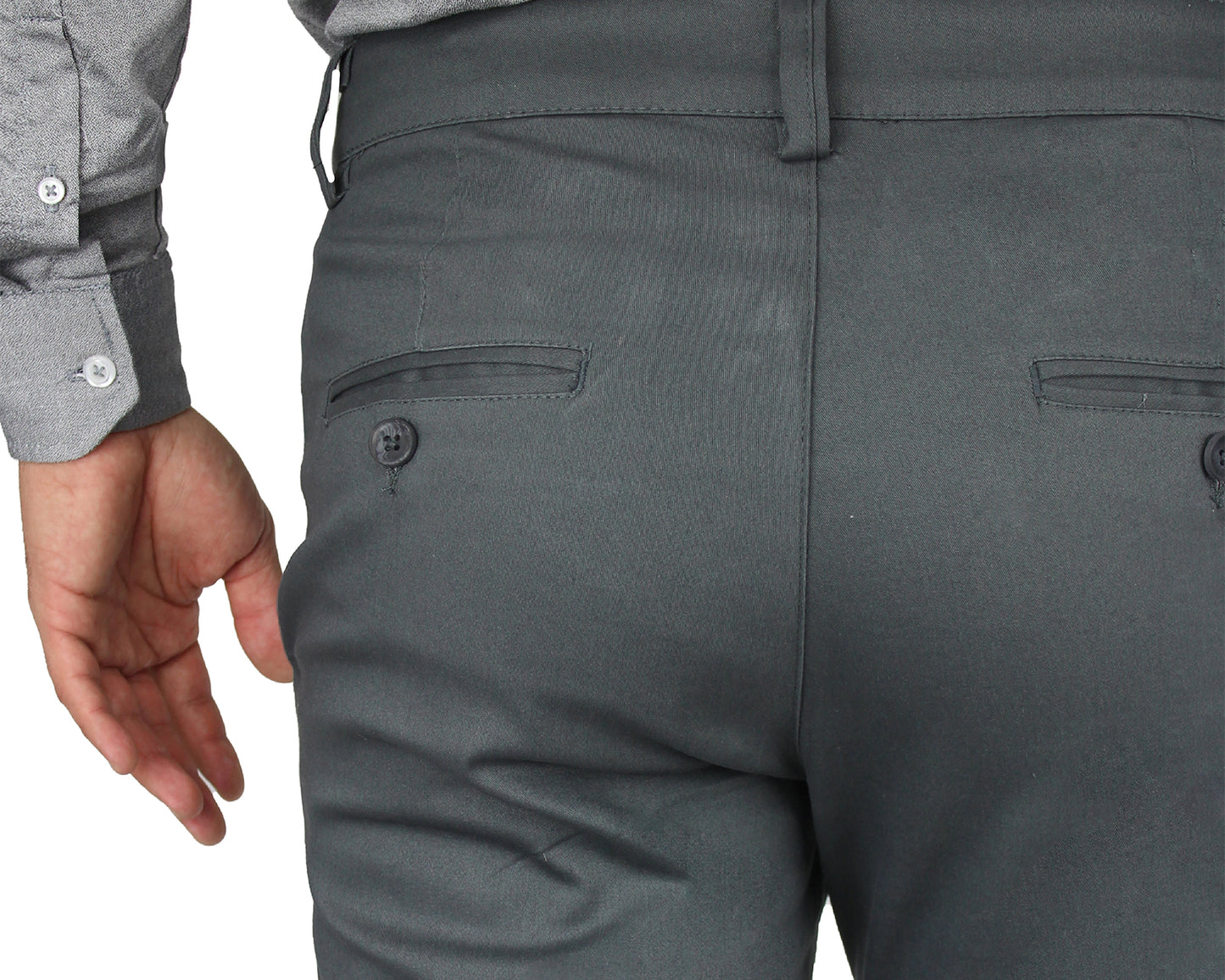 Pantalón De Vestir Con Bolsas Regular Stretch Para Hombre