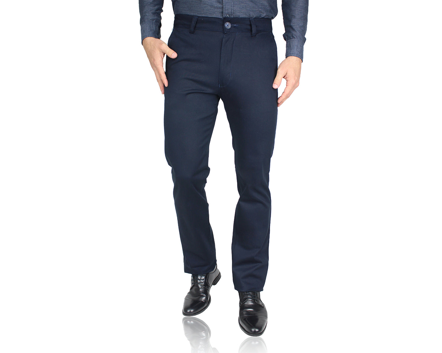 Pantalón De Vestir Con Bolsas Regular Stretch Para Hombre